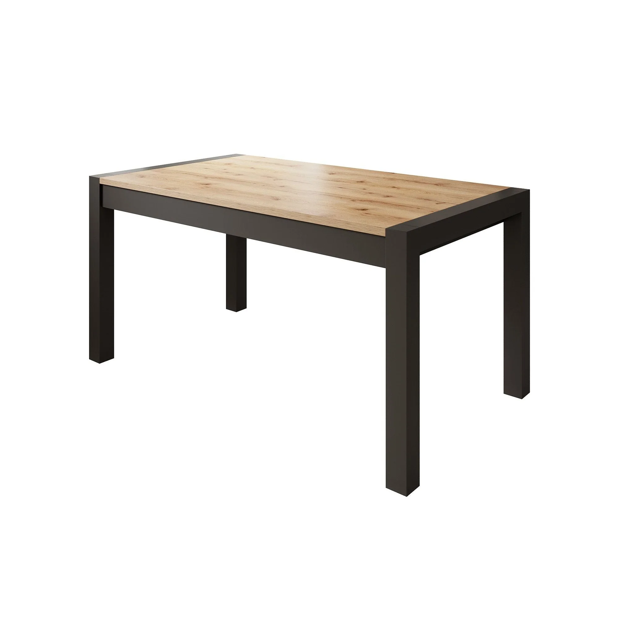 Acapulco - Eetkamertafel - Eiken/zwart - 160x90x79 cm - Image 6