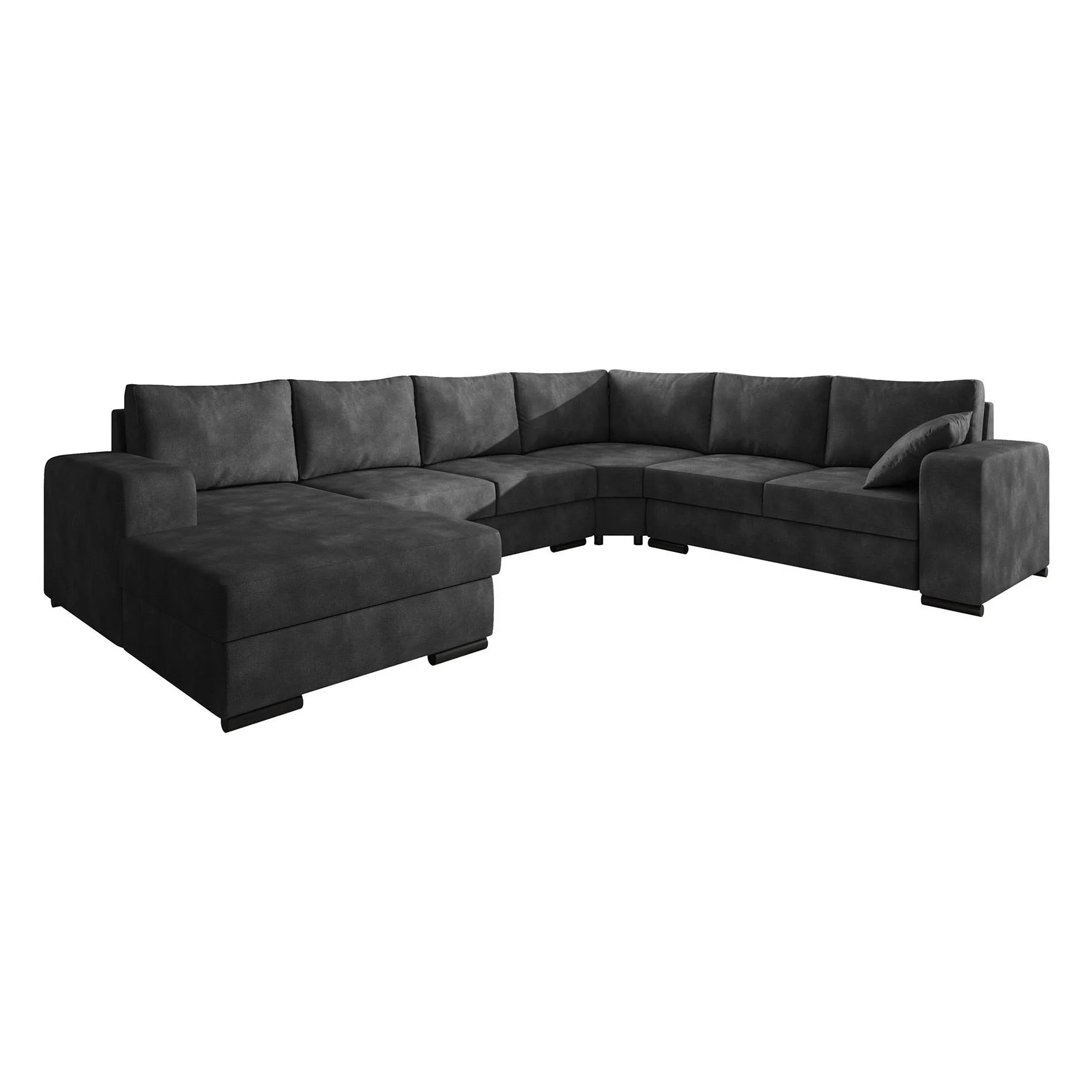 Adel - Hoekbank 5-zits met chaise longue - Kunstleer antraciet - Links - Image 6