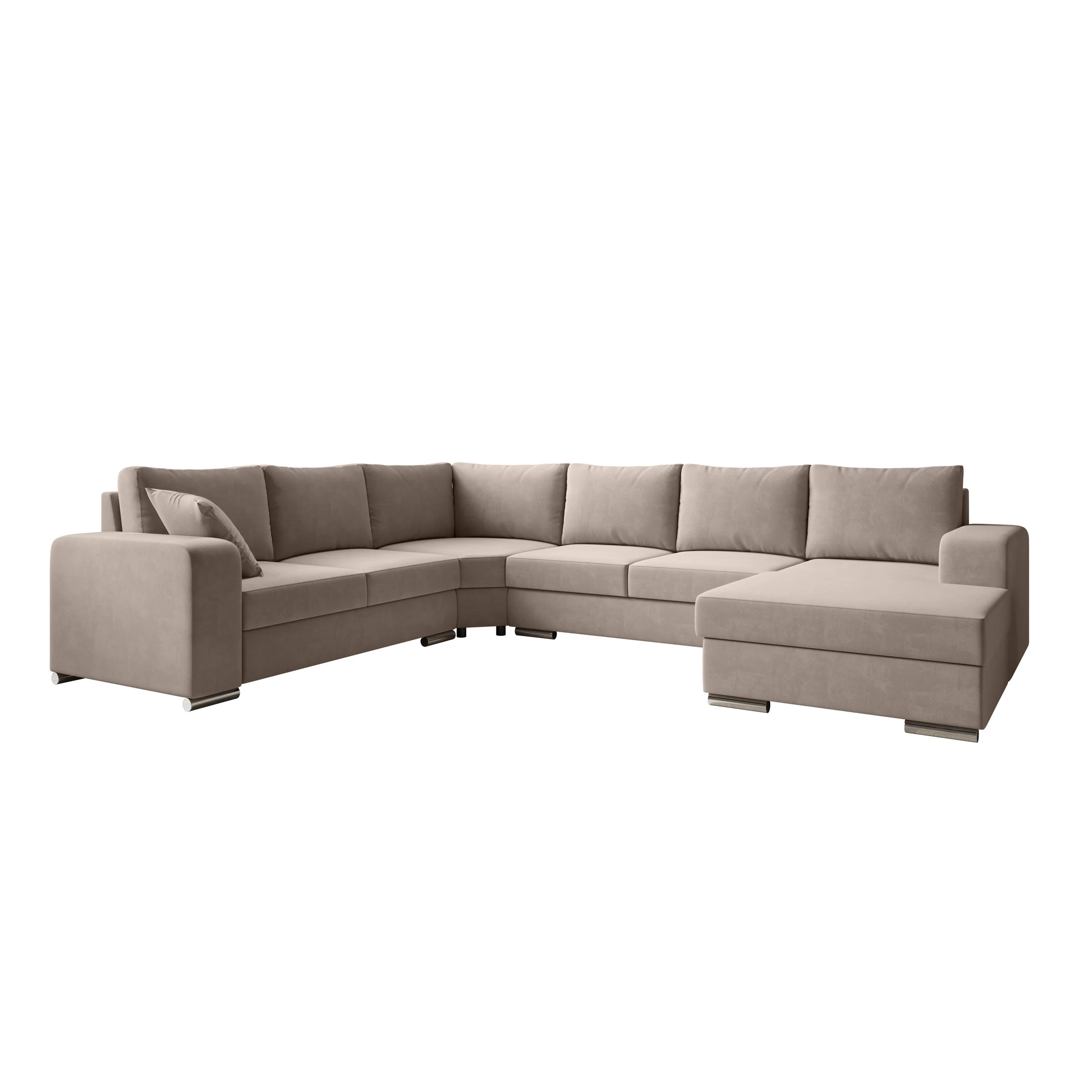 Adel - Hoekbank 5-zits met chaise longue - Stof beige - Rechts - Image 6