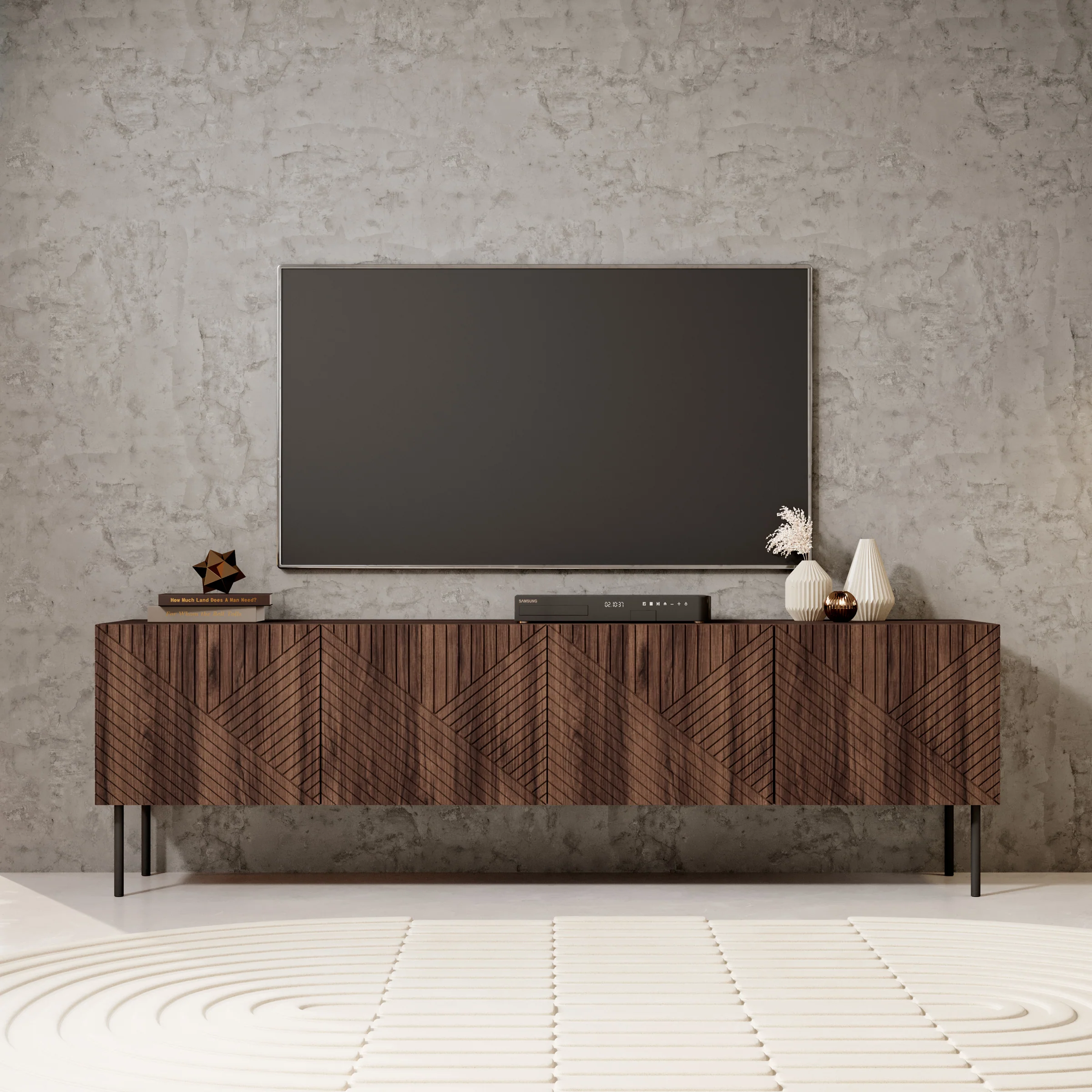 Adelaide - TV-Meubel met 4 deuren - Eiken - 190x40x58 cm - Image 3