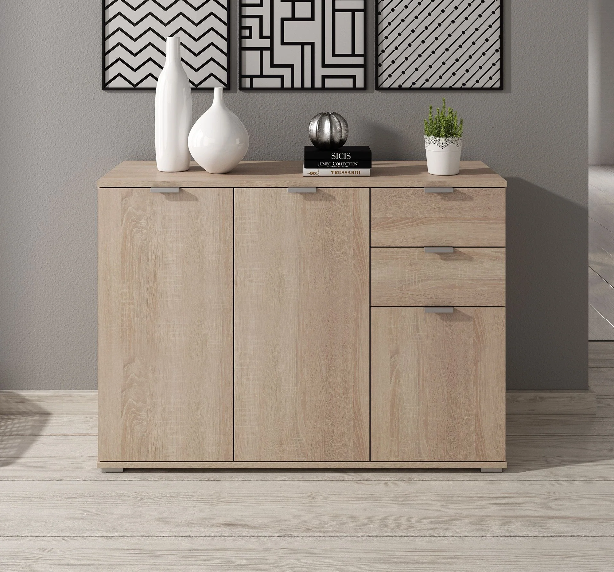 Adita 3 - Dressoir - Licht eiken - 107x35x75 cm - Image 2