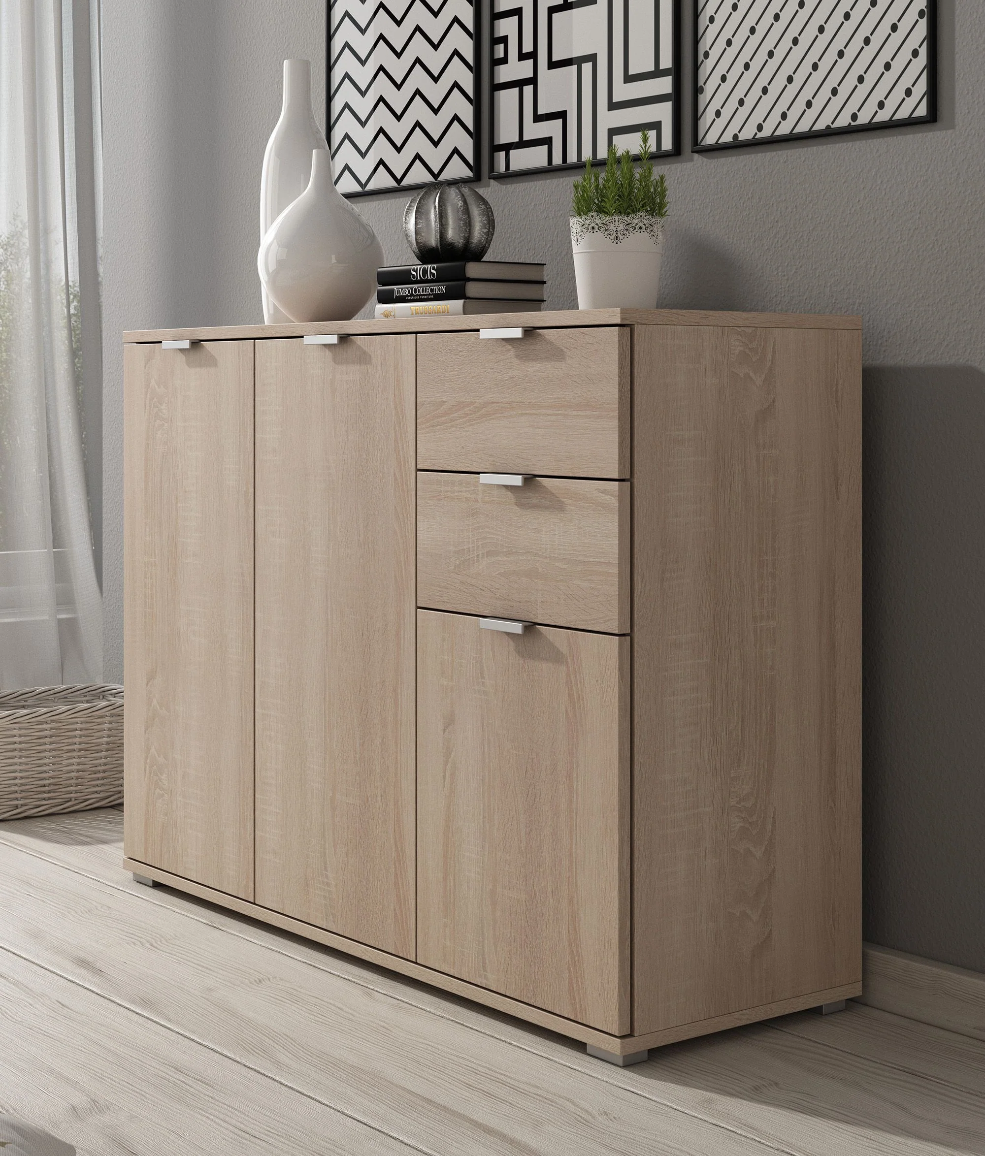Adita 3 - Dressoir - Licht eiken - 107x35x75 cm - Image 4