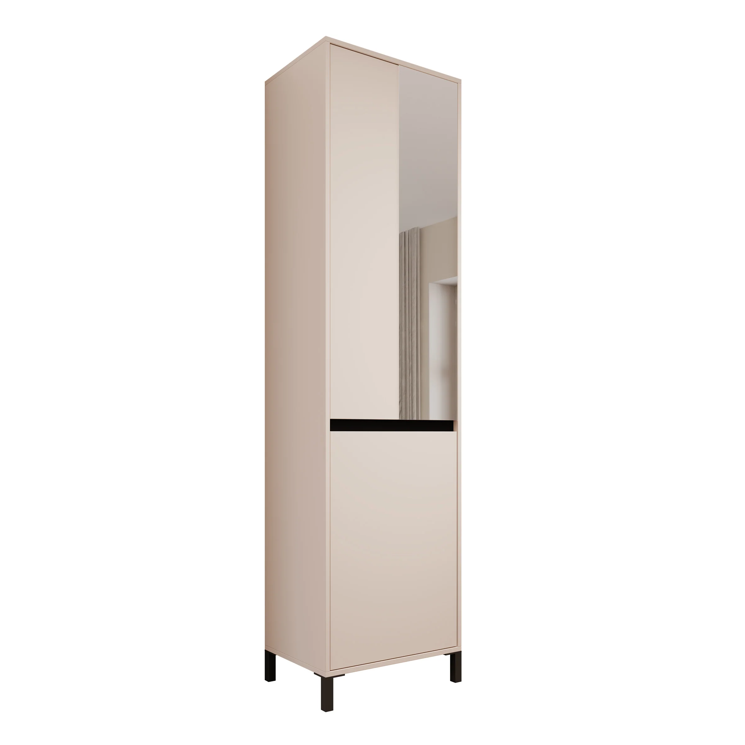 Alessa - Halkast met 2 deuren - Beige - 55x40x206 cm - Image 6