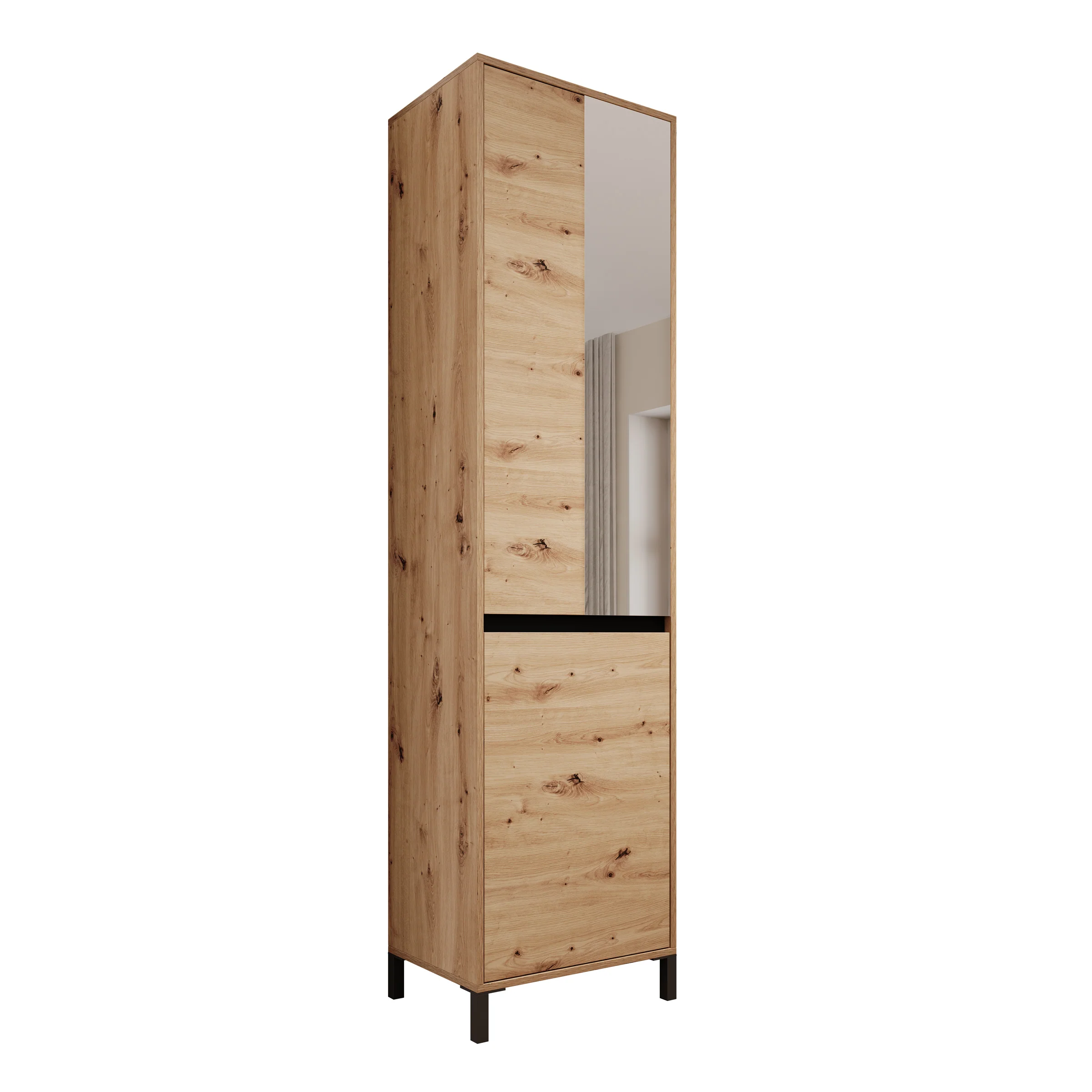 Alessa - Halkast met 2 deuren - Eiken  - 55x40x206 cm - Image 6