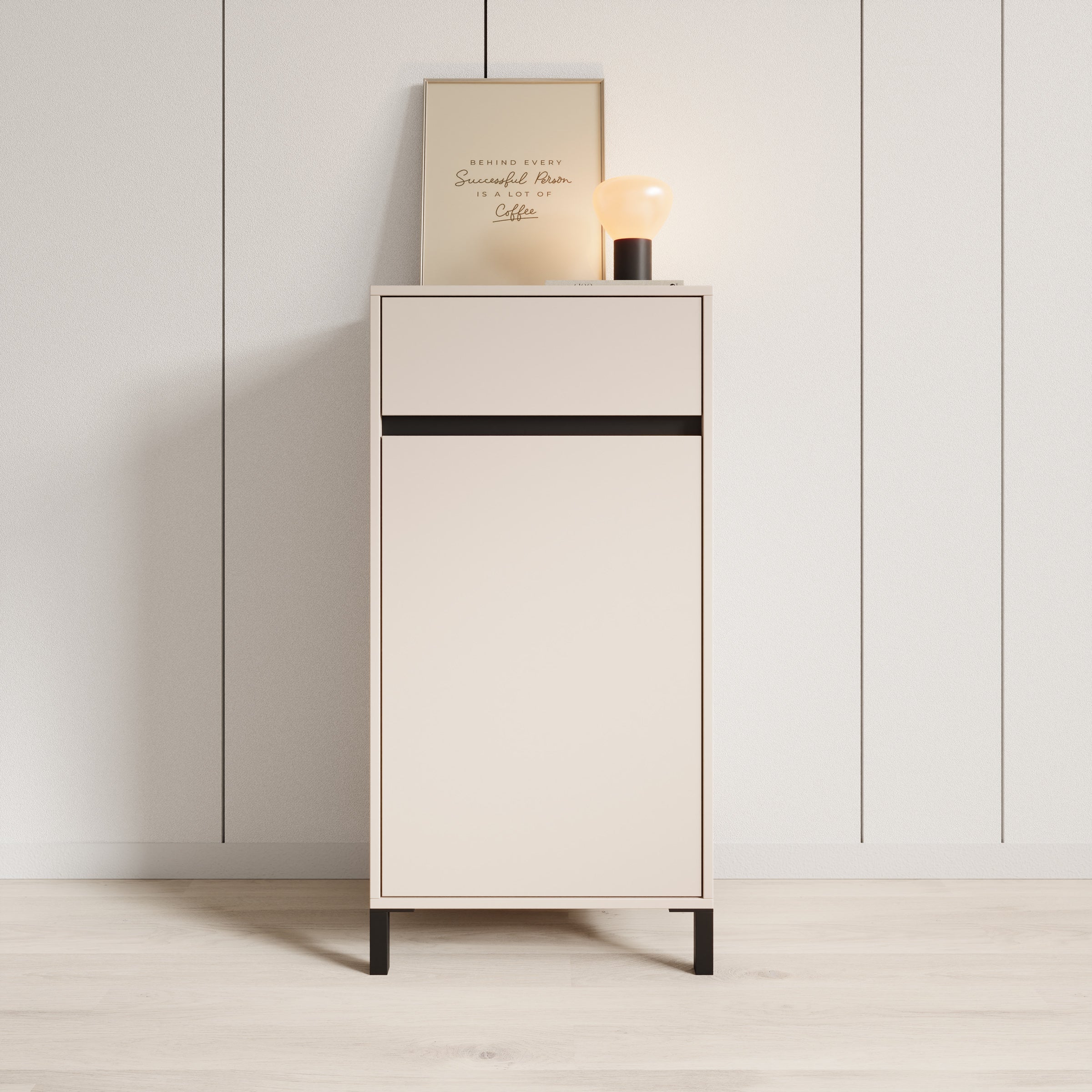 Alessa - Schoenenkast - Beige - 55x40x110 cm - Image 3