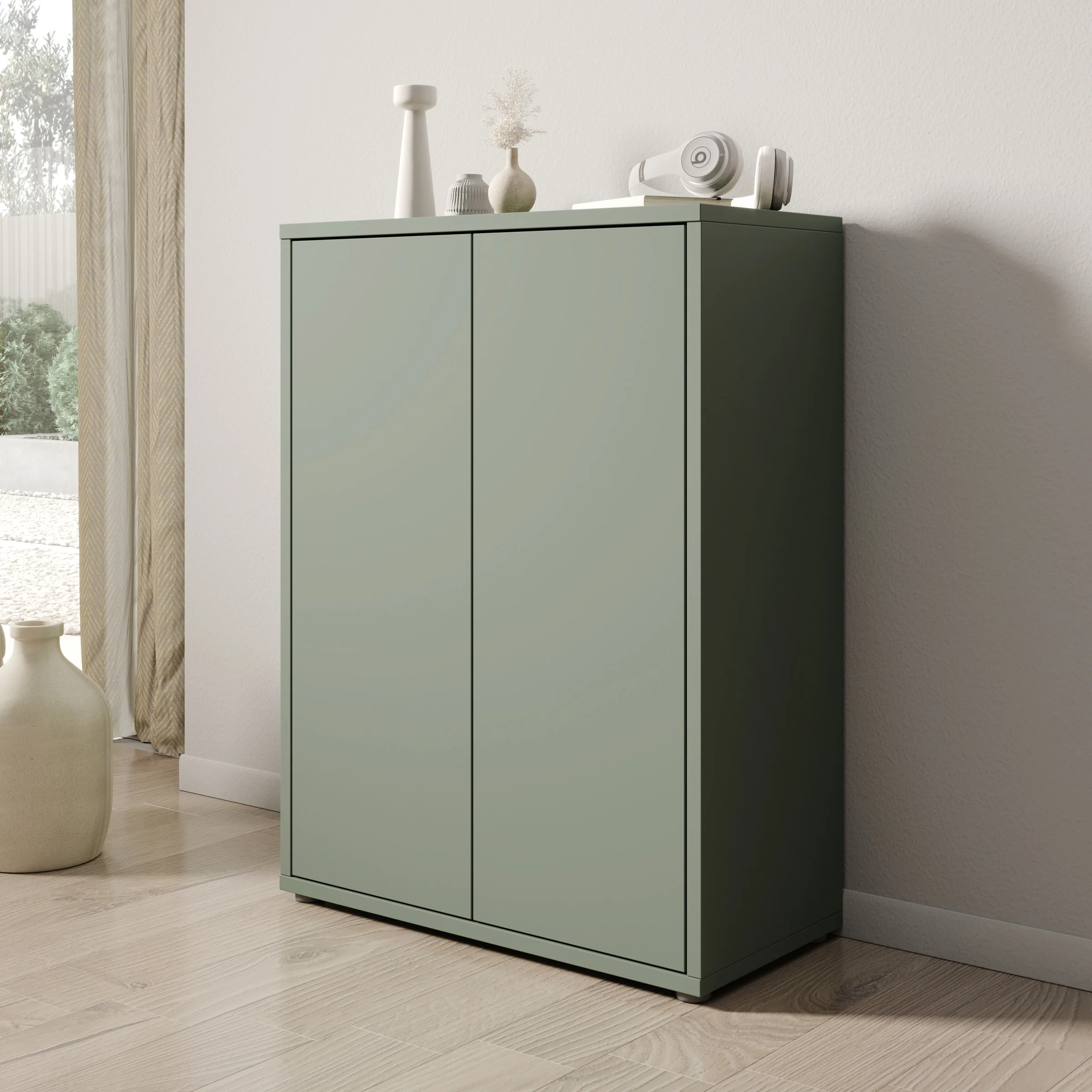 Amber - Schoenenkast - Groen - 75x35x99 cm