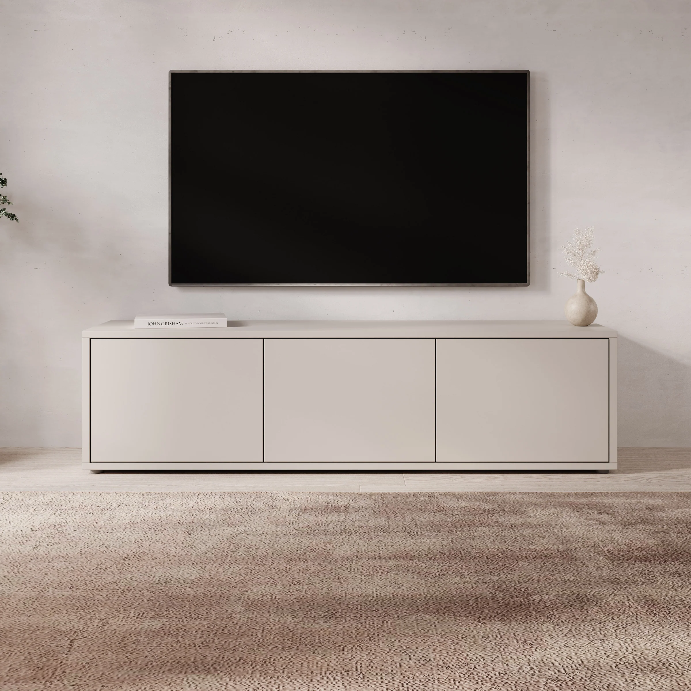 Amber - TV-Meubel - Beige - 154x35x42 cm - Image 3
