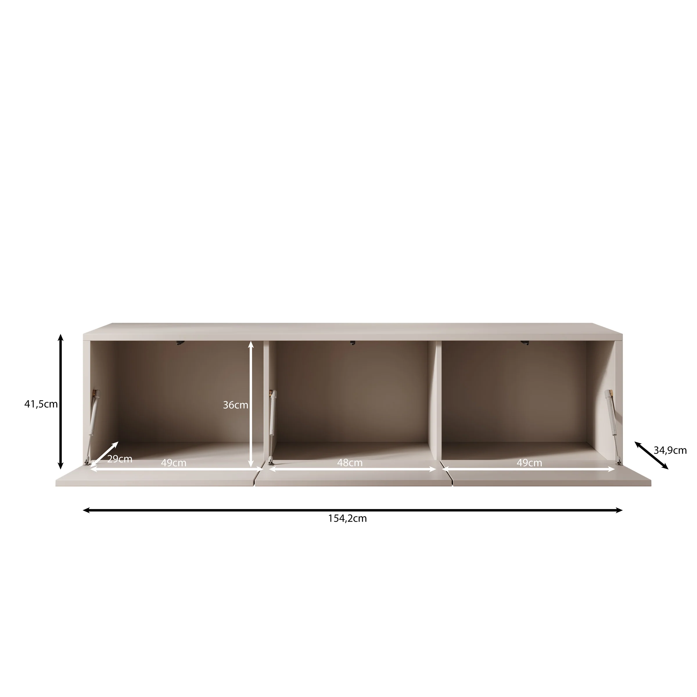 Amber - TV-Meubel - Beige - 154x35x42 cm - Image 5