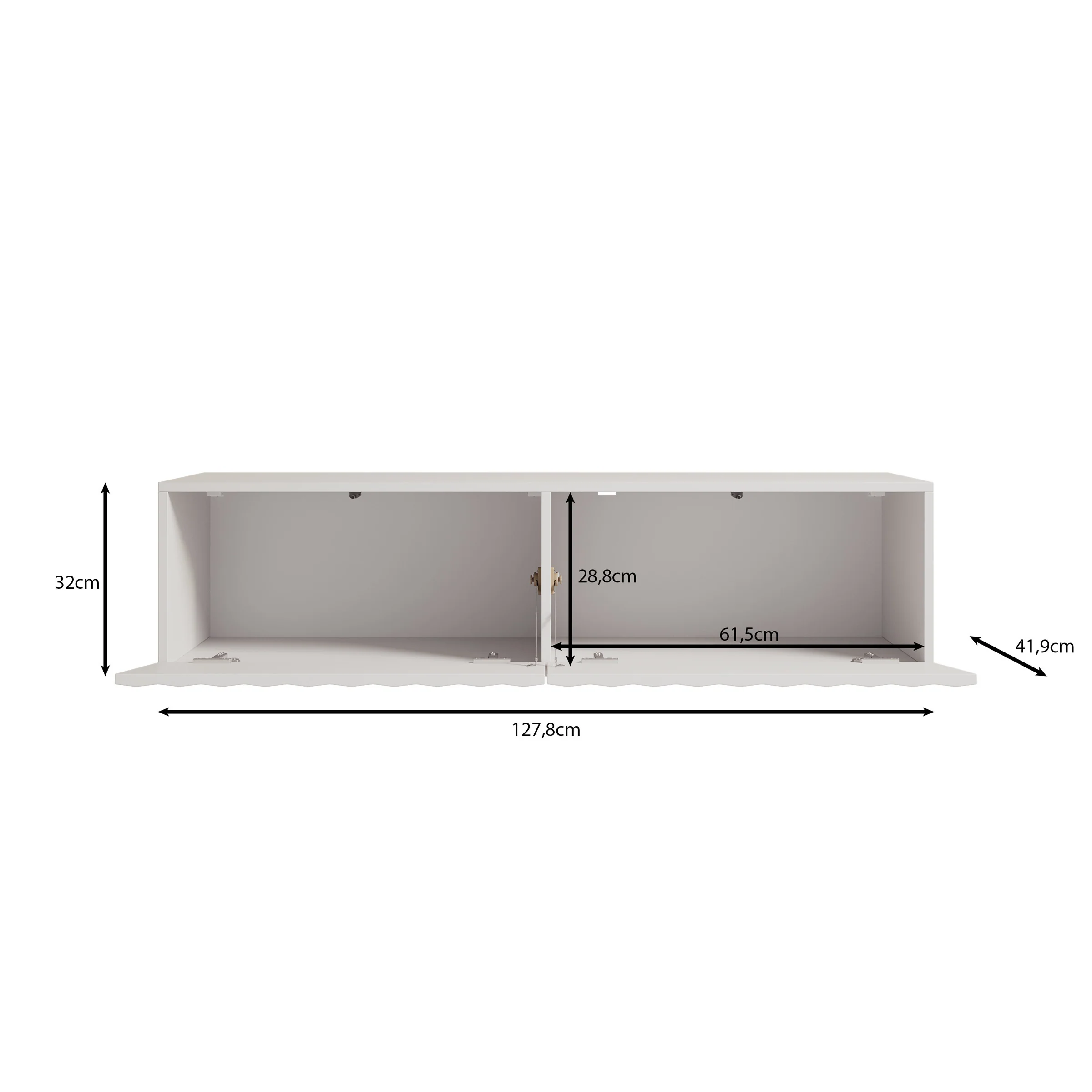 Angelina - TV-Meubel - Wit - 128 cm - Image 5