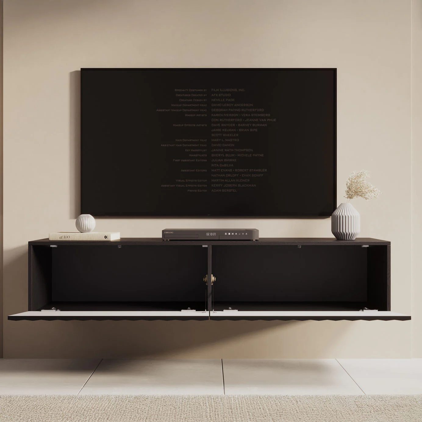 Angelina - TV-Meubel - Zwart - 154 cm - Image 2