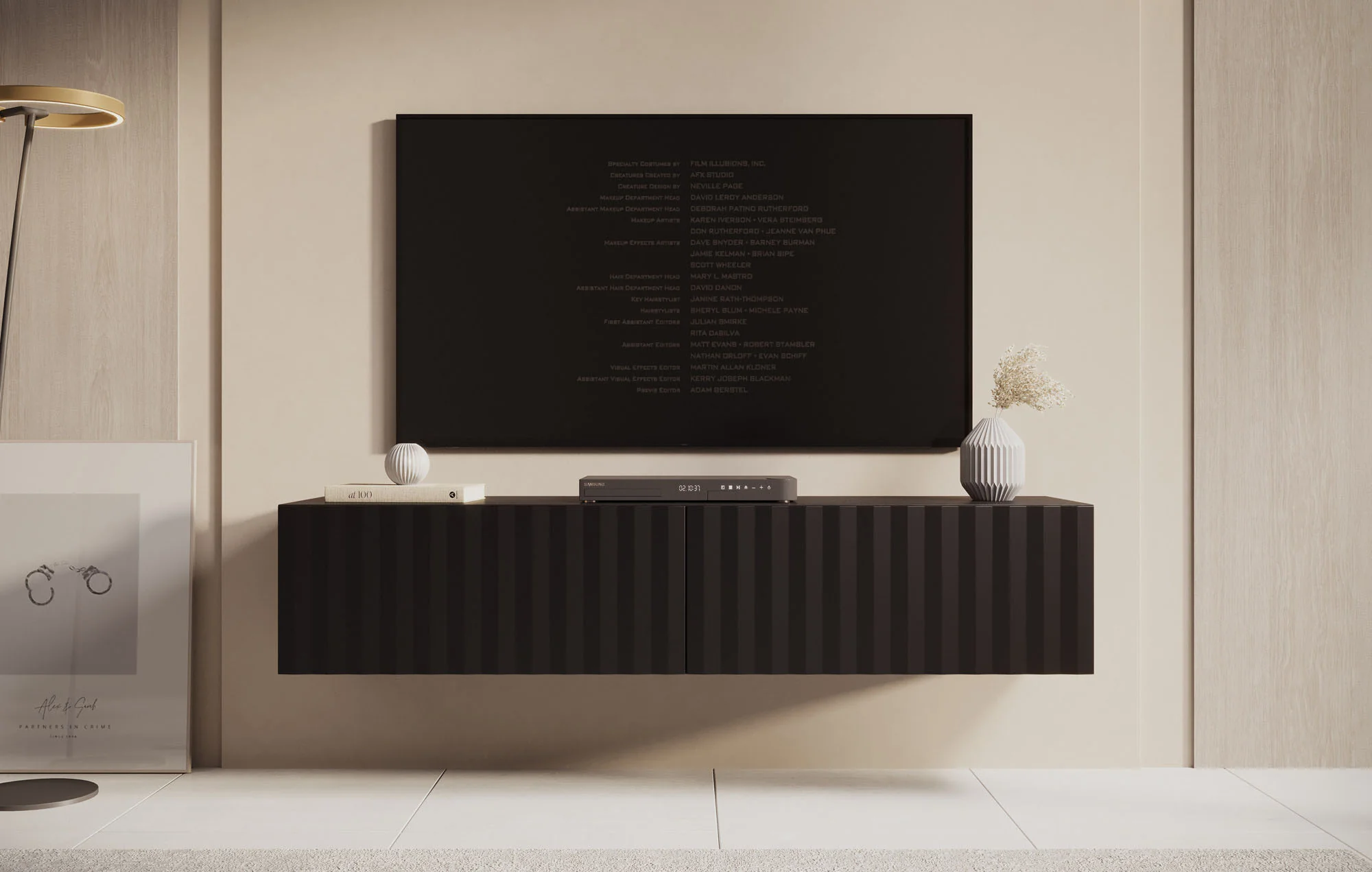 Angelina - TV-Meubel - Zwart - 154 cm - Image 3