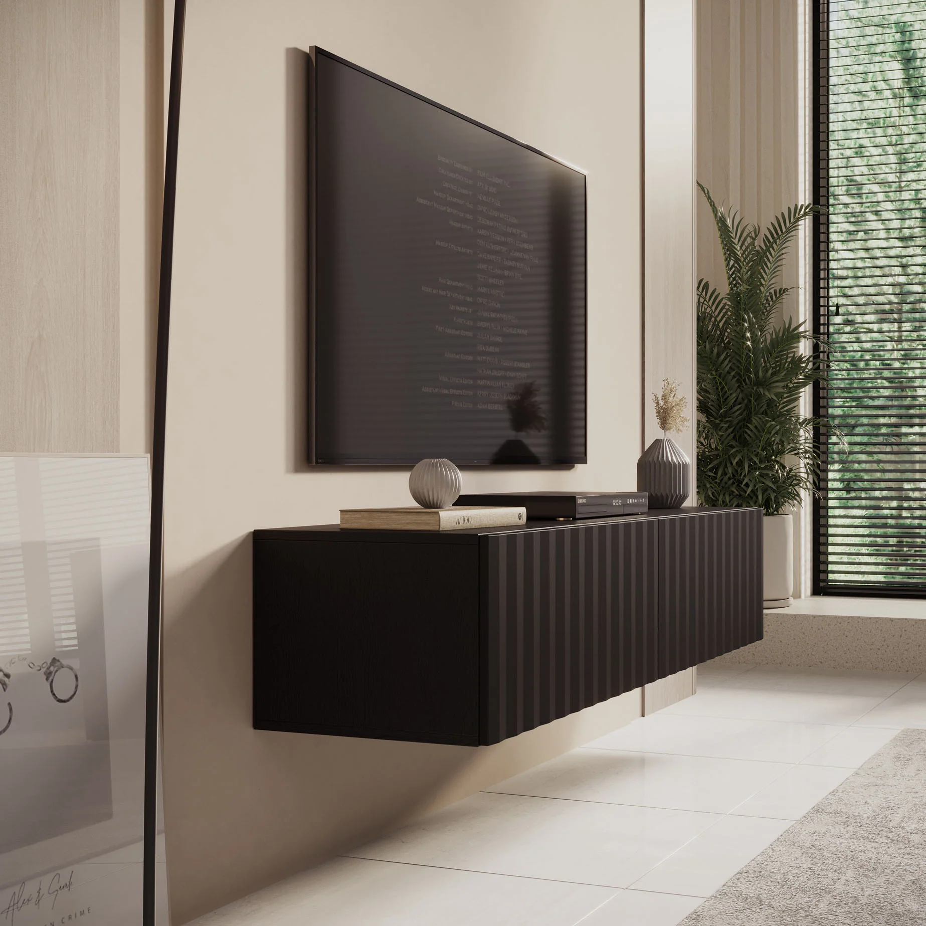 Angelina - TV-Meubel - Zwart - 154 cm - Image 4