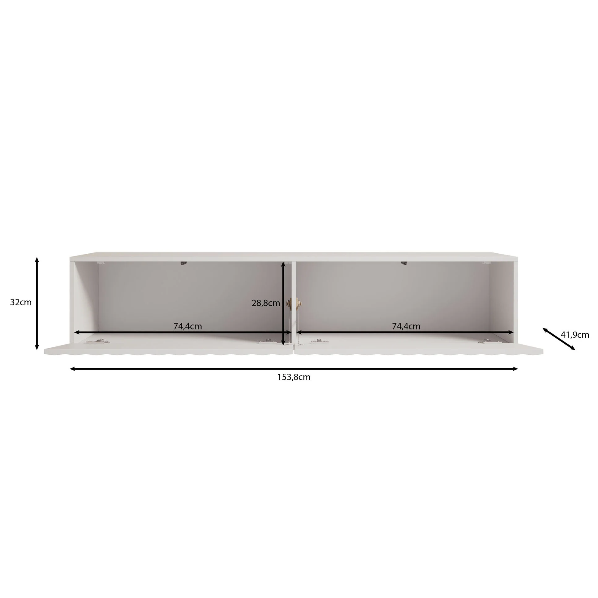 Angelina - TV-Meubel - Zwart - 154 cm - Image 5