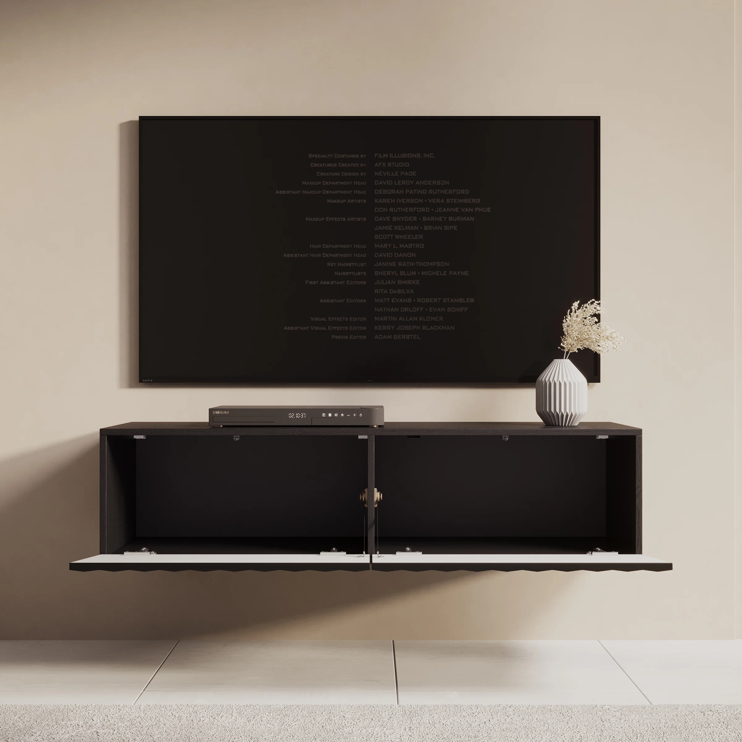 Angelina - TV-Meubel - Zwart - 128 cm - Image 2