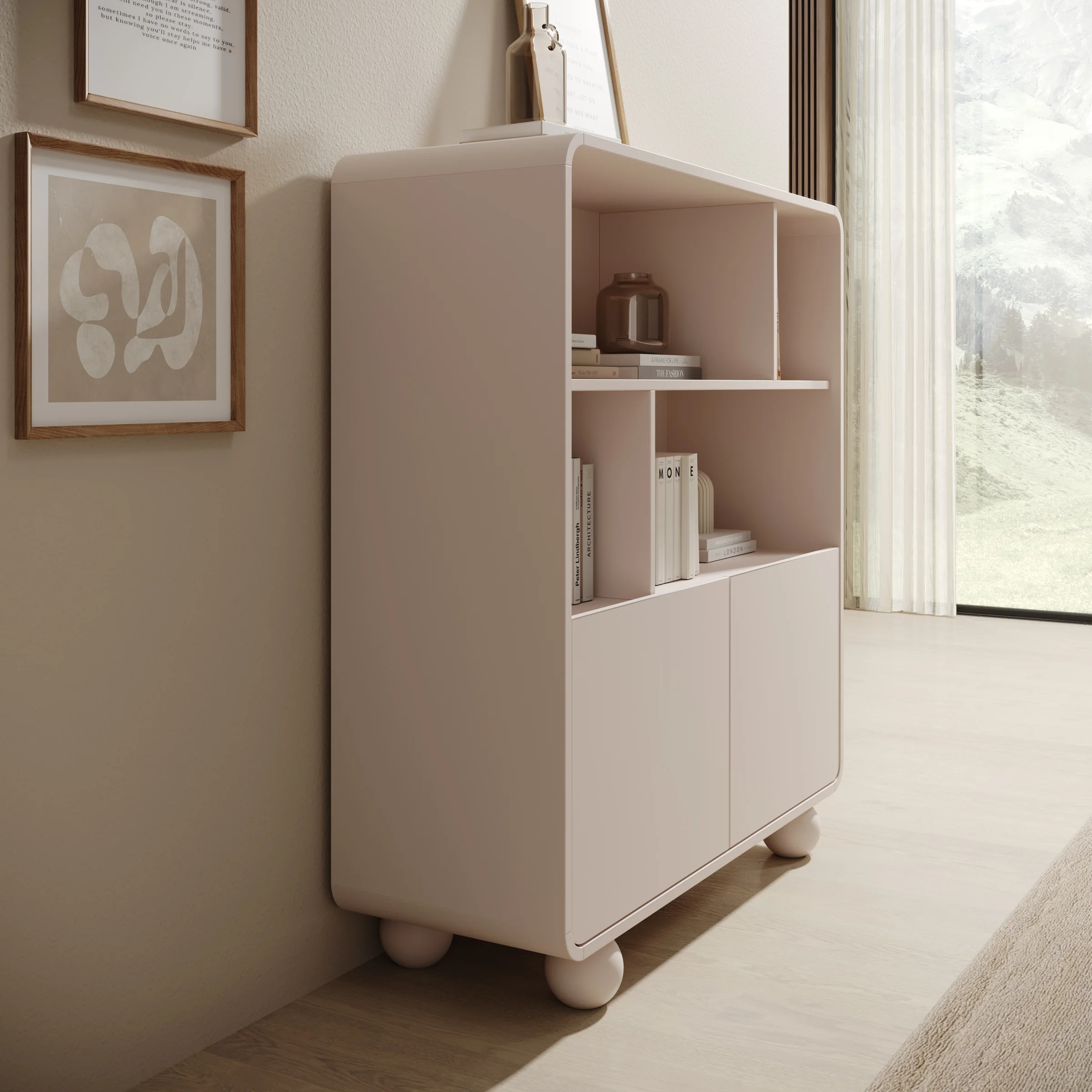 Anobo - Boekenkast - Beige - 108x39x121 cm - Image 4