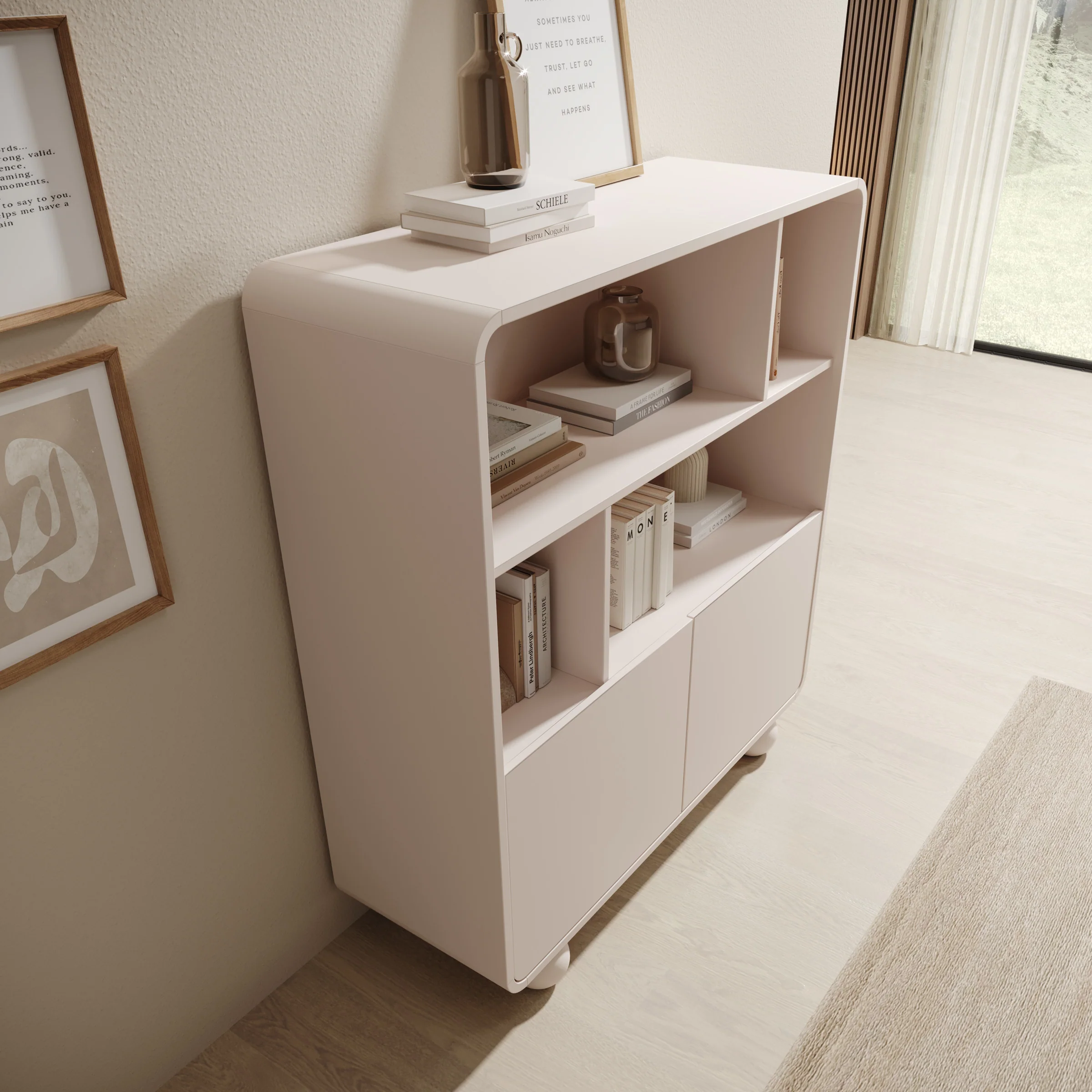 Anobo - Boekenkast - Beige - 108x39x121 cm - Image 5