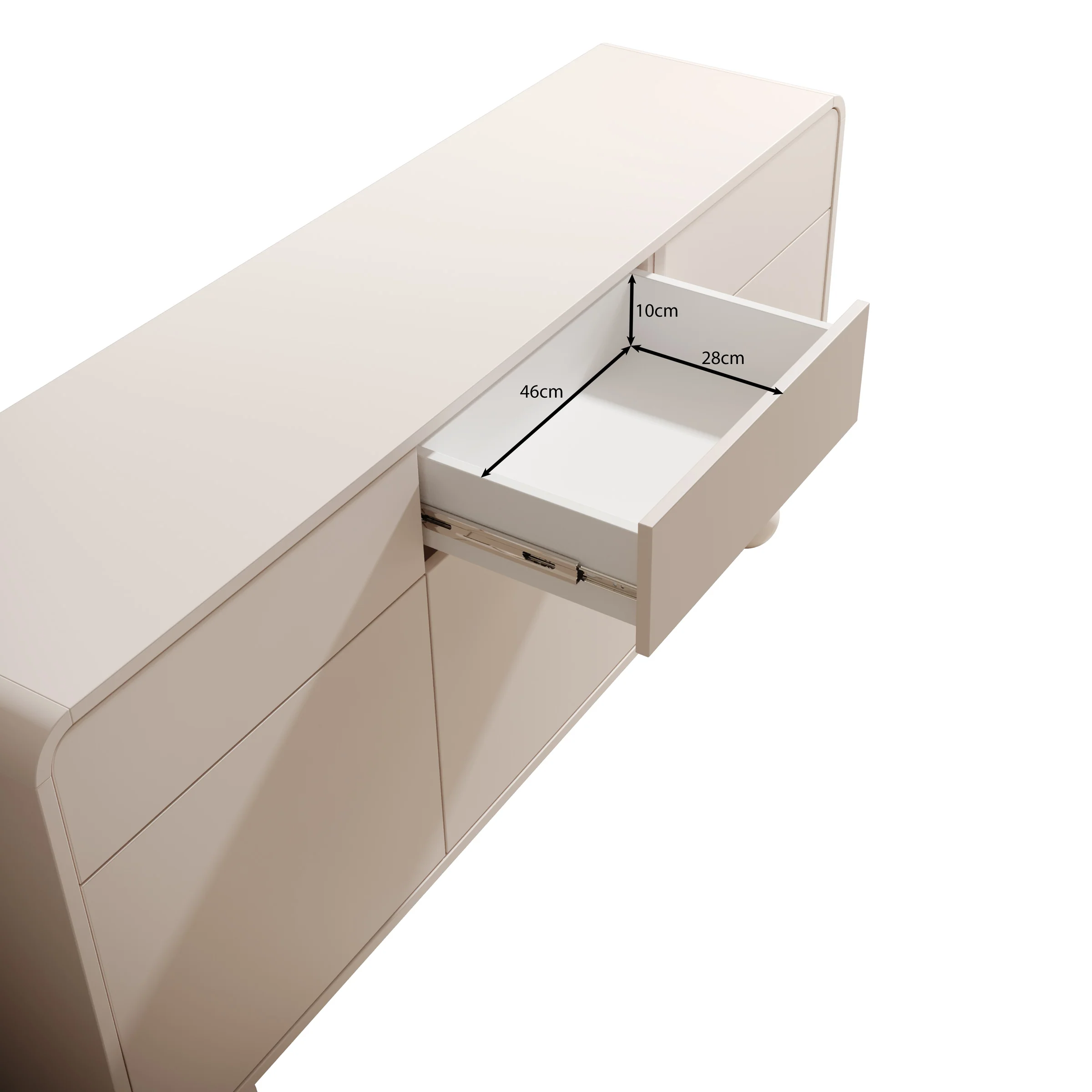 Anobo - Dressoir - Beige - 160x39x75 cm - Image 7