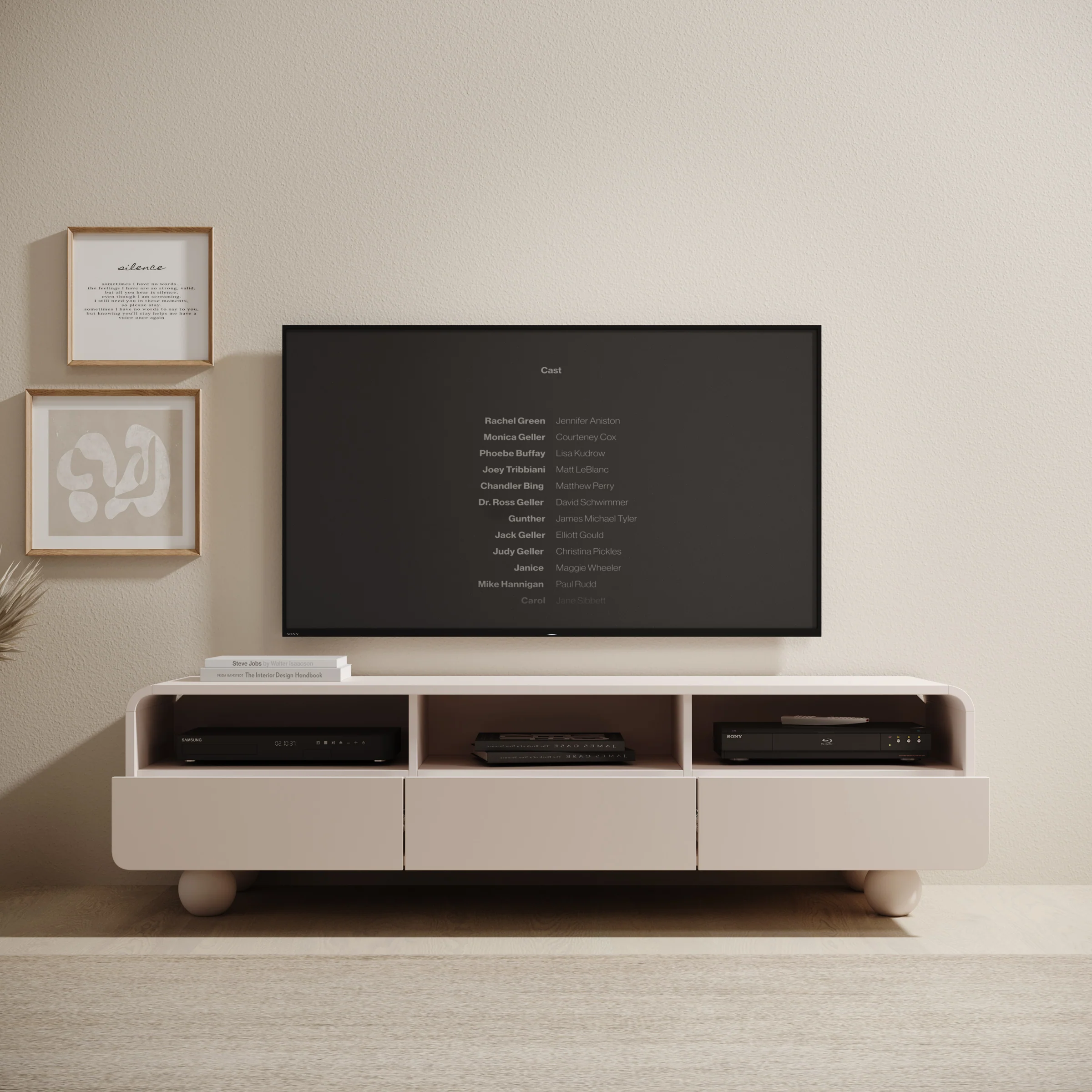 Anobo - TV-Meubel - Beige - 160x39x44 cm - Image 2