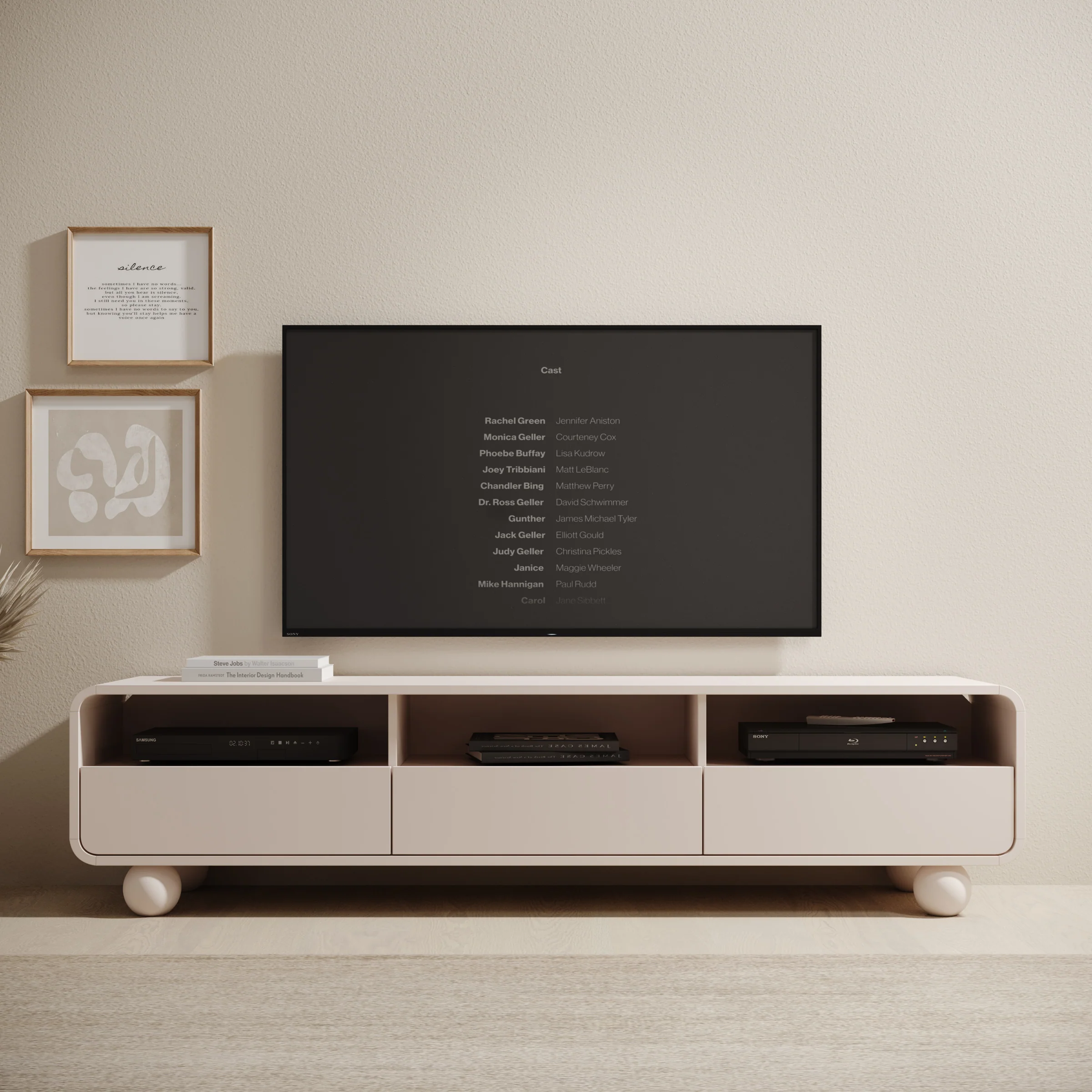 Anobo - TV-Meubel - Beige - 180x39x44 cm - Image 3