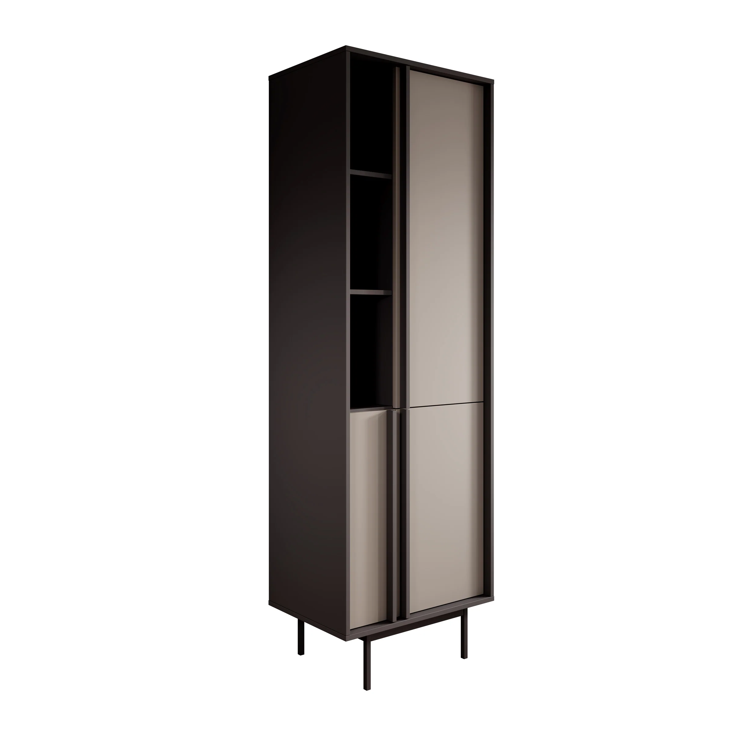 Antigo - Boekenkast - Beige/Antraciet - 63x43x195 cm - Image 6