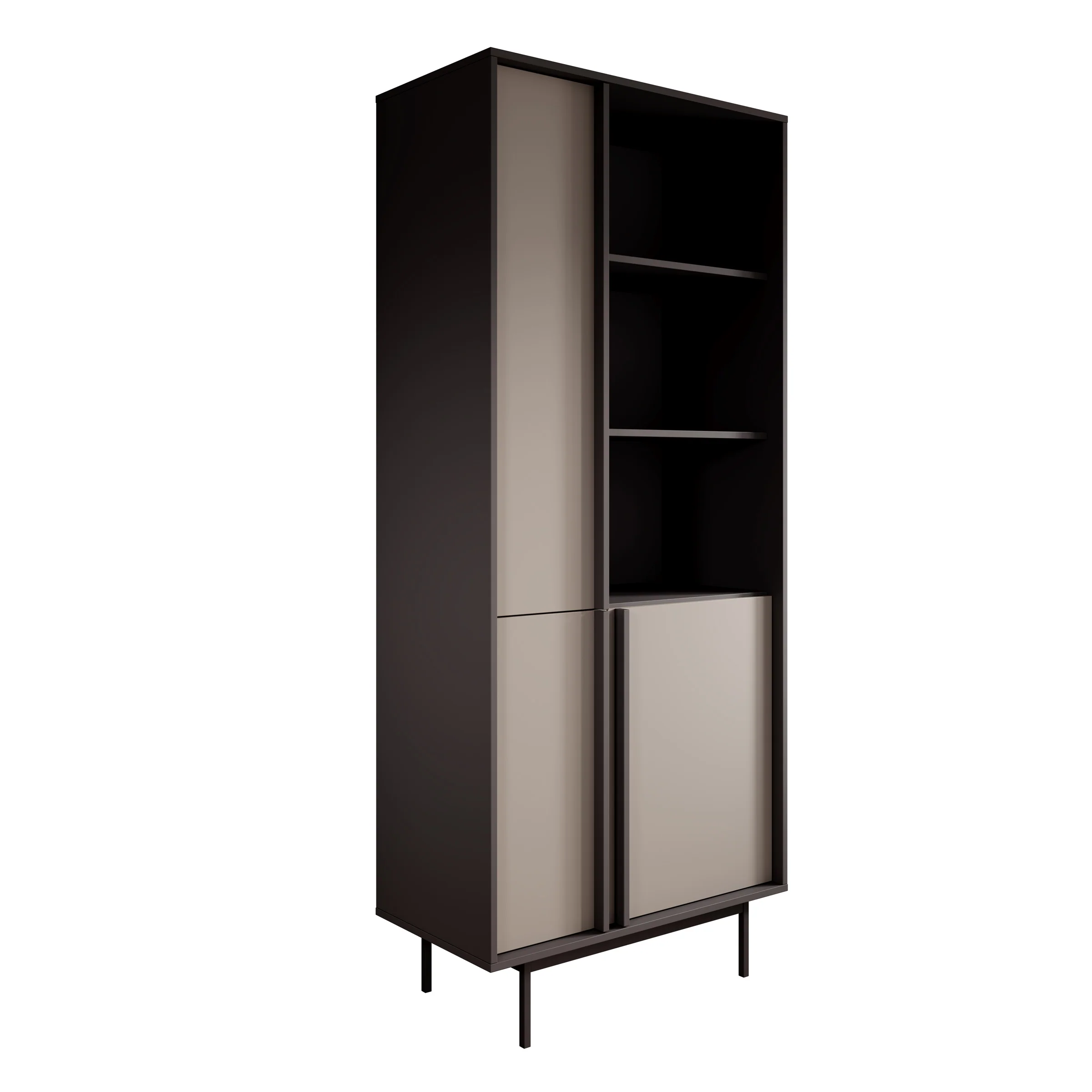 Antigo - Boekenkast - Beige/Antraciet - 83x43x195 cm - Image 6