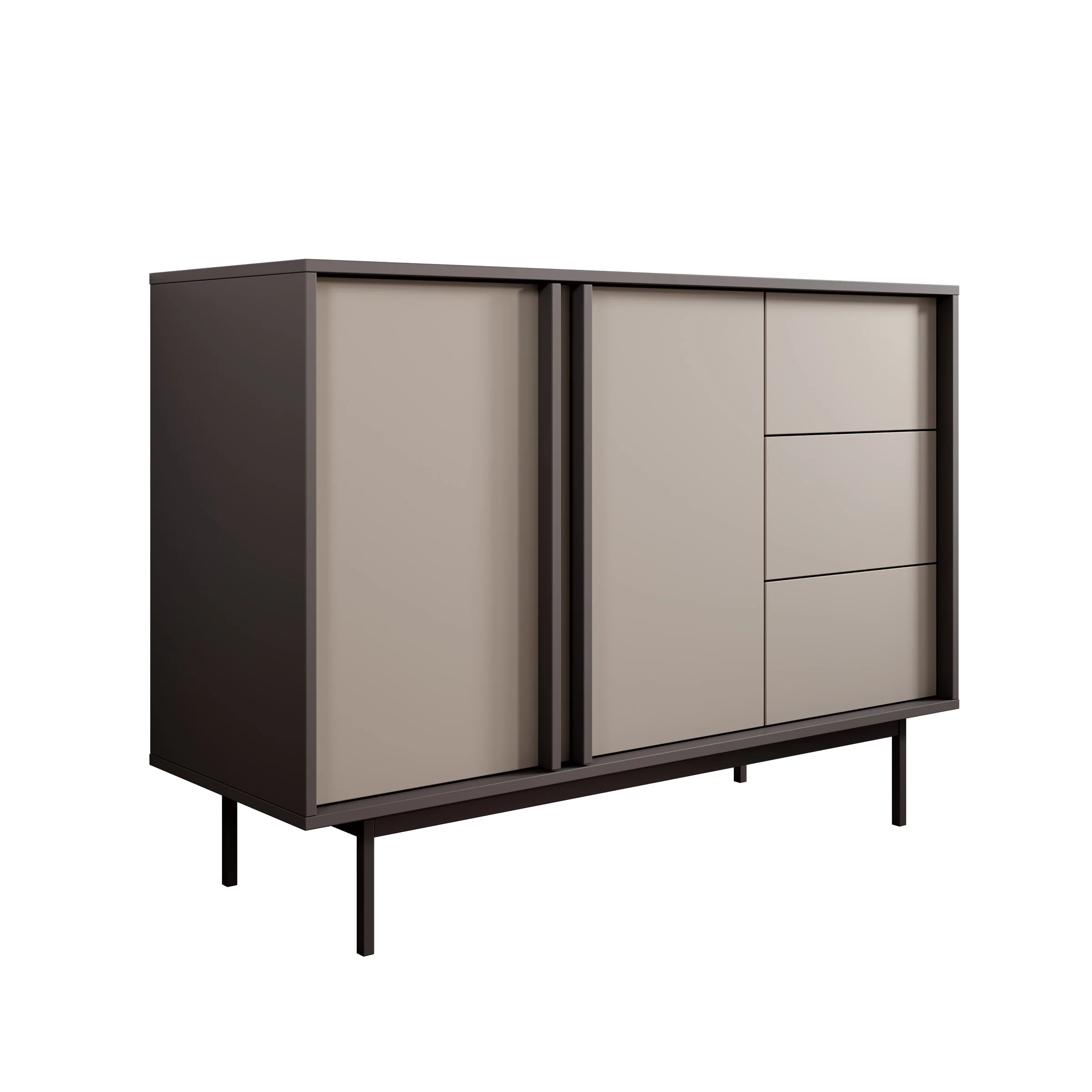 Antigo - Dressoir - Beige/Antraciet - 123x43x87 cm - Image 8