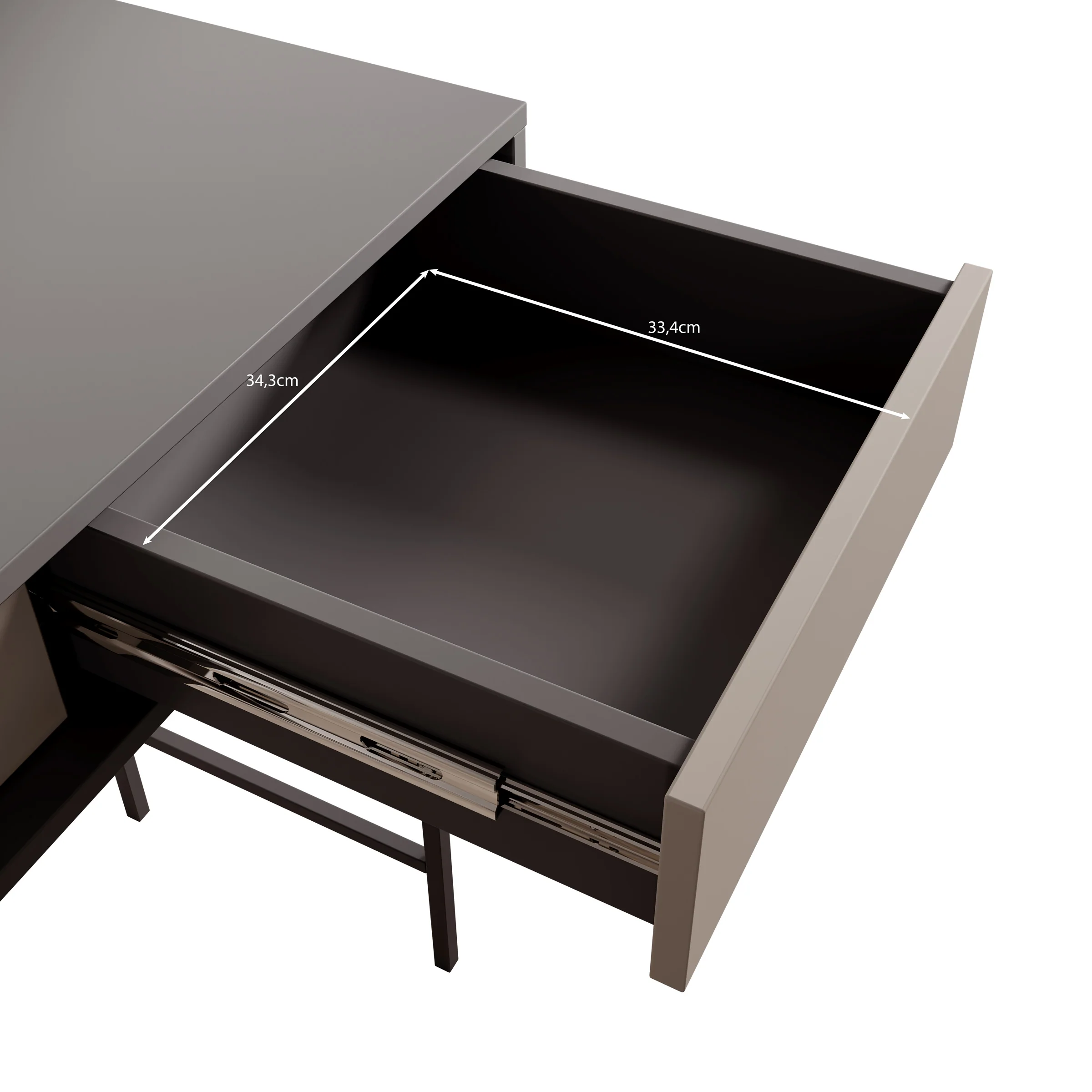 Antigo - Kaptafel - Eiken/Antraciet - 123x43x83 cm - Image 7