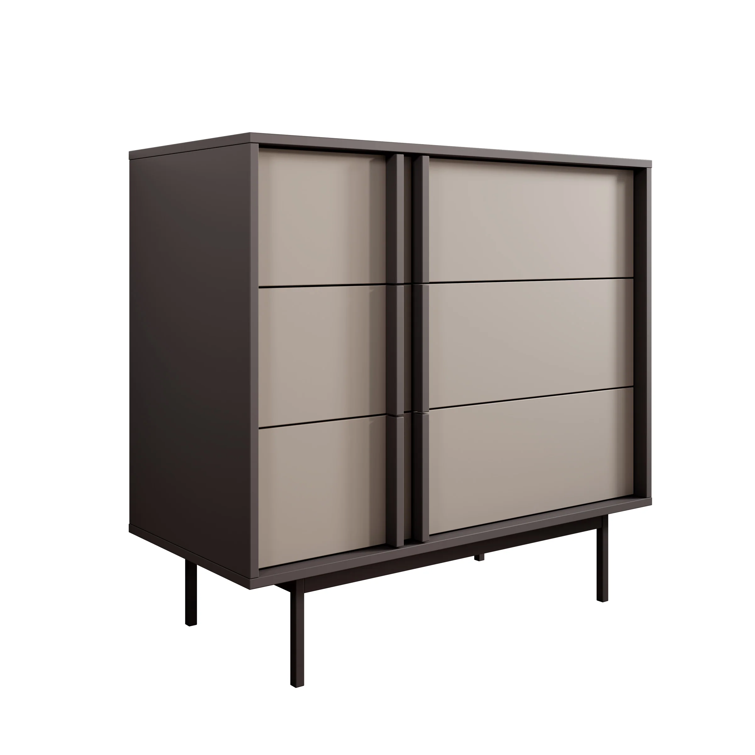 Antigo - Ladekast met 3 lades - Beige/Antraciet - 93x43x87 cm - Image 8