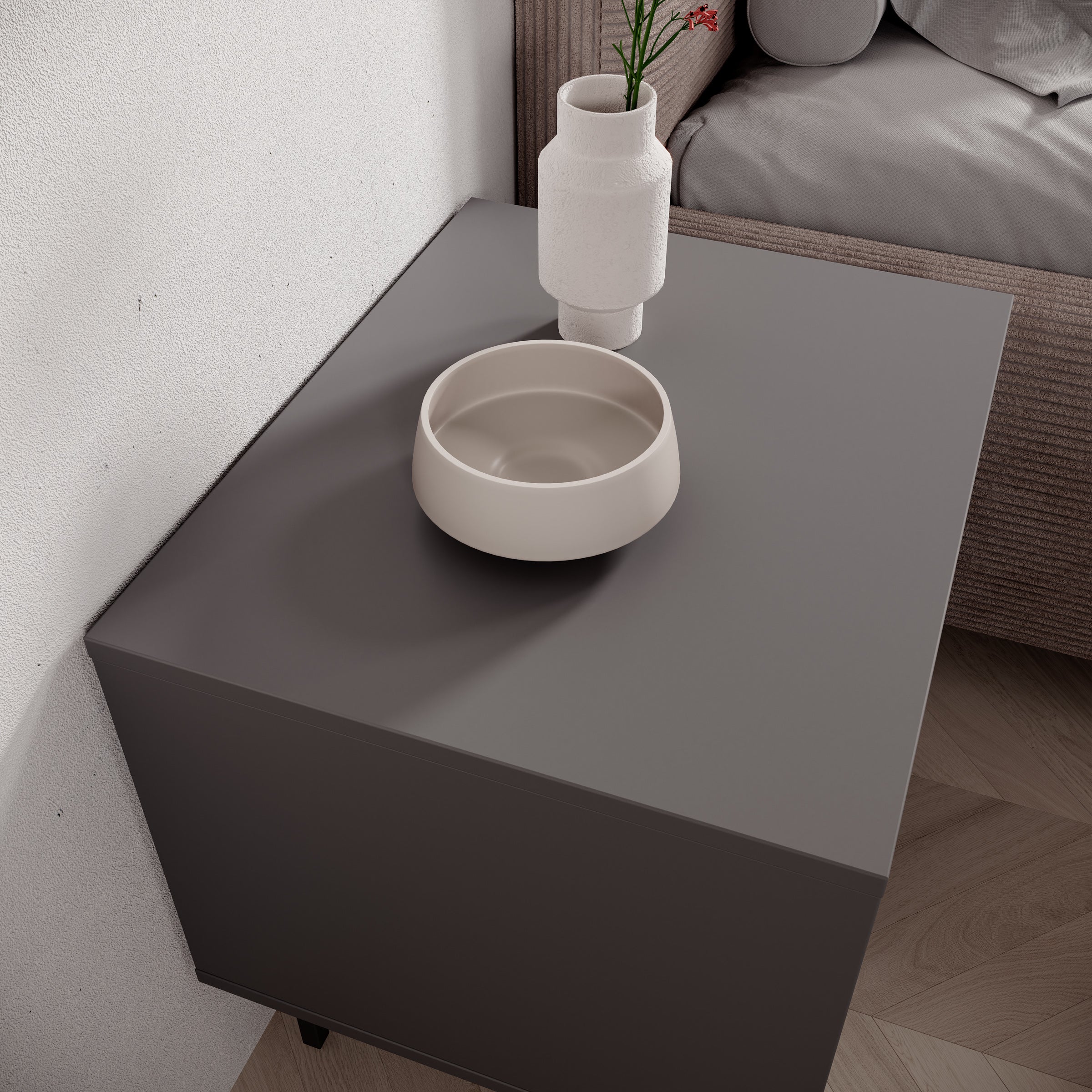 Antigo - Nachtkastje - Beige/Antraciet - 53x43x53 cm - Image 4