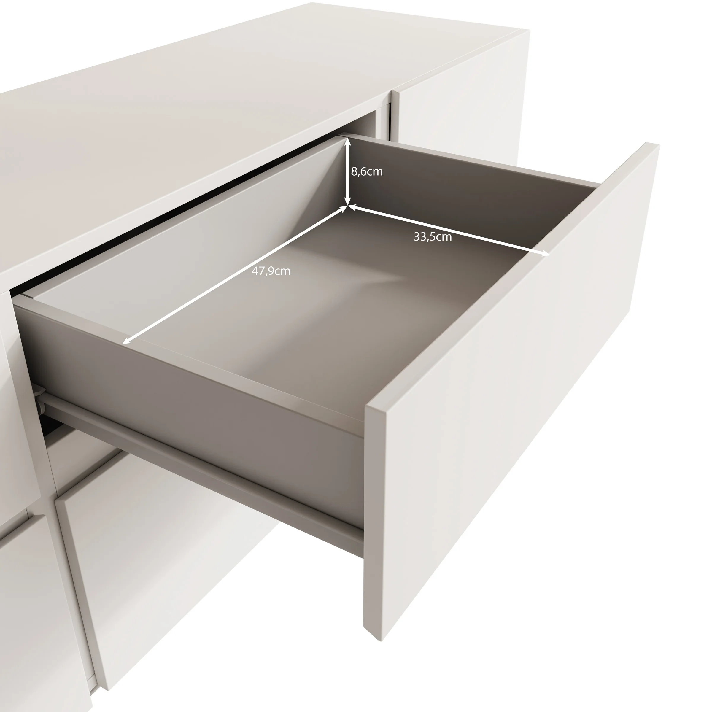 Aroji - TV-Meubel - Zwart - 195x40x48 cm - Image 7