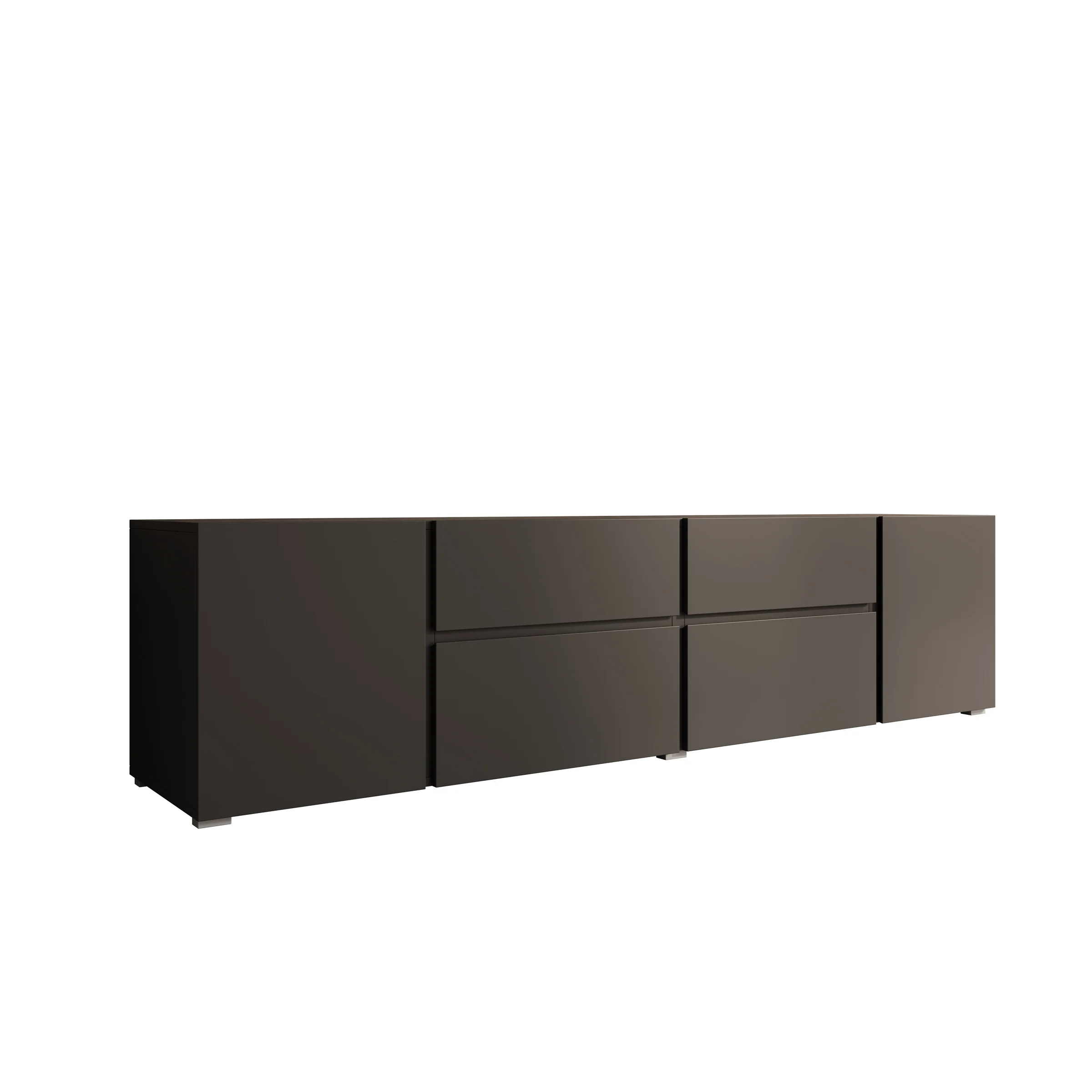 Aroji - TV-Meubel - Zwart - 195x40x48 cm - Image 8