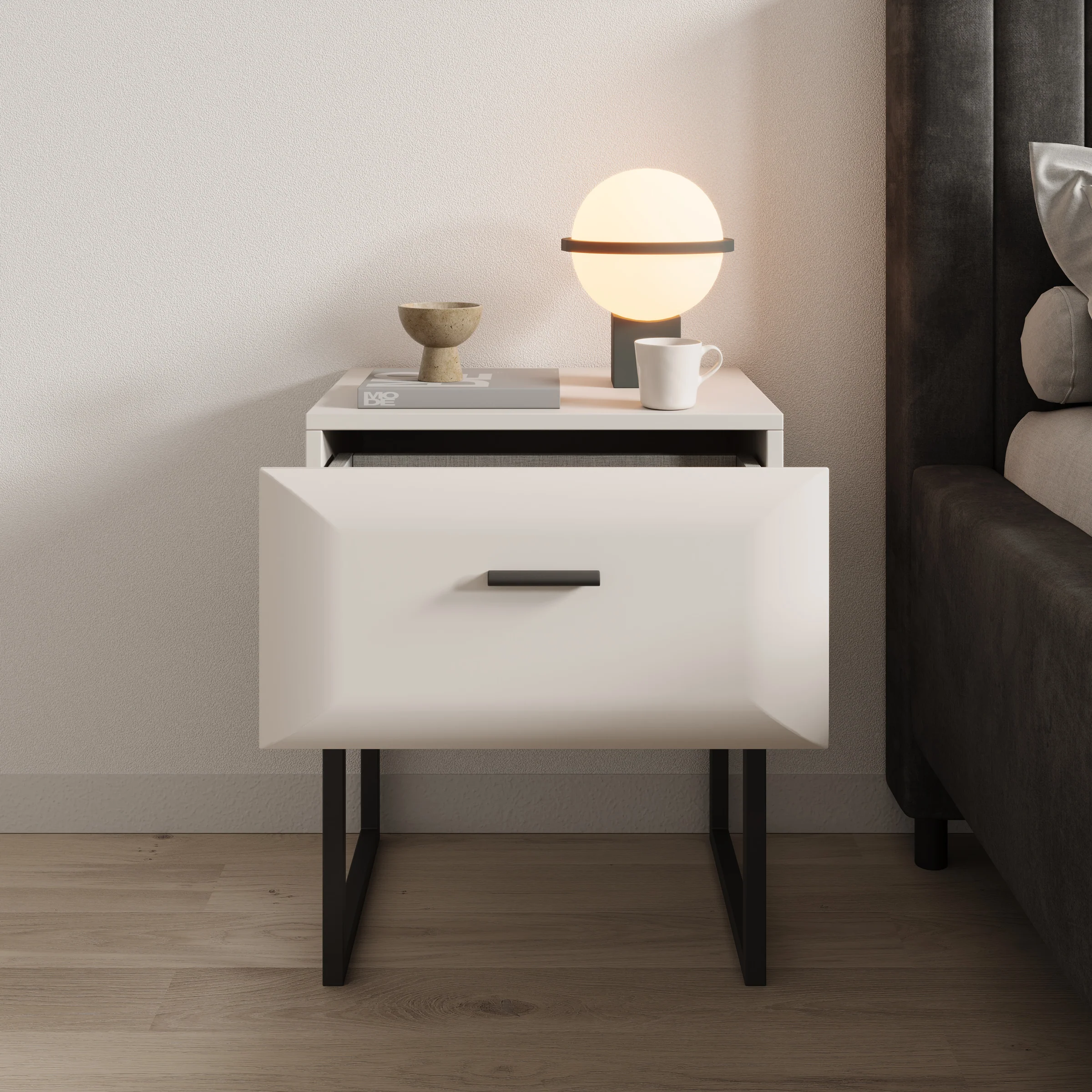 Arosa - Nachtkastje - Beige - 45x38x55 cm - Image 2