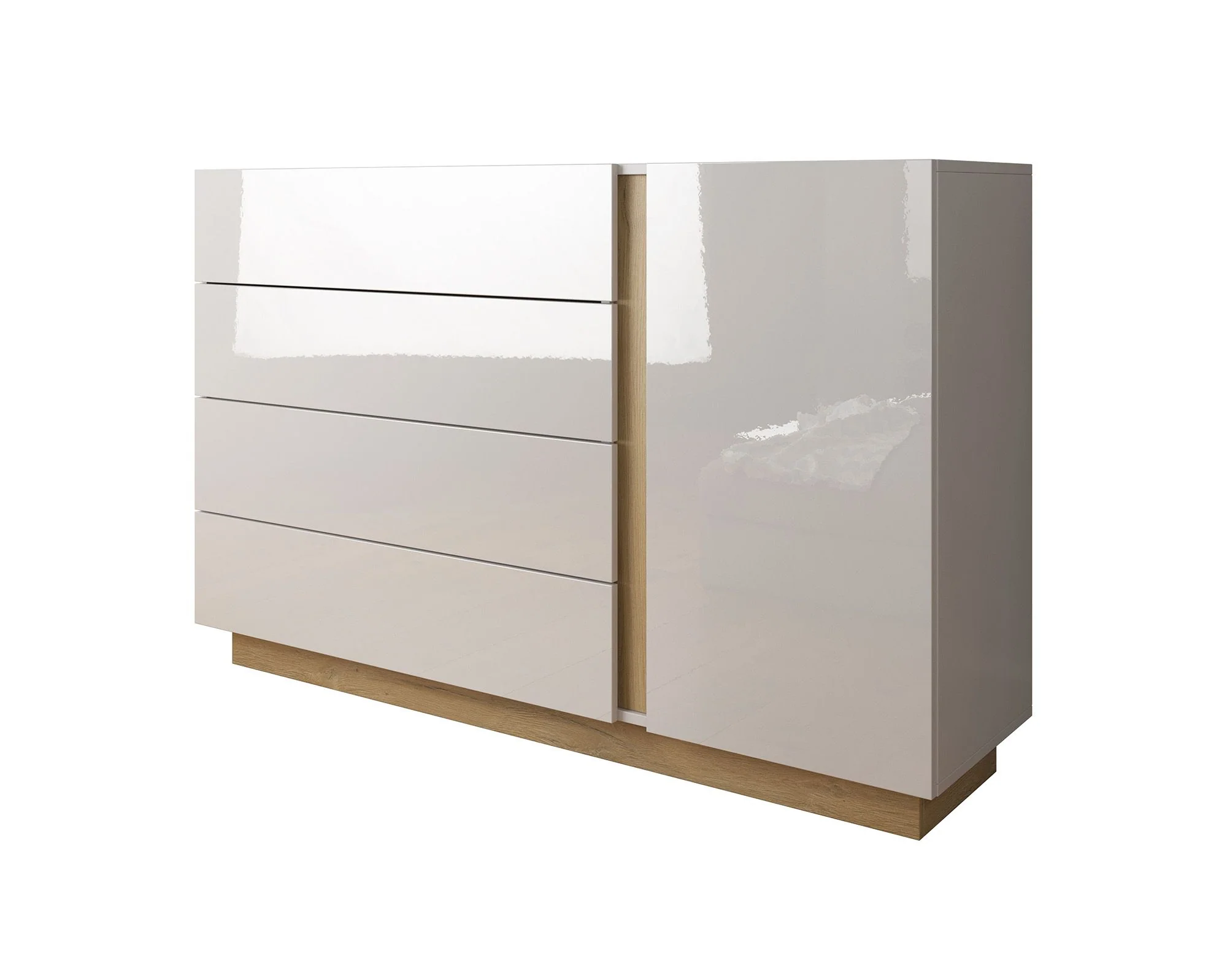 Ashley - Dressoir - Wit/eiken - 138x40x91 cm - Image 7