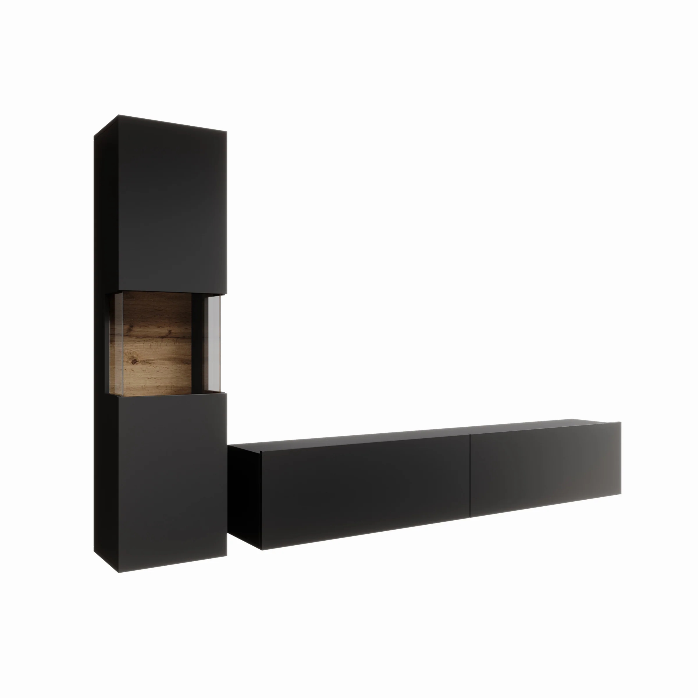 Asilento 1 - Wandmeubel - Zwart - 180x30x33 cm - Image 8