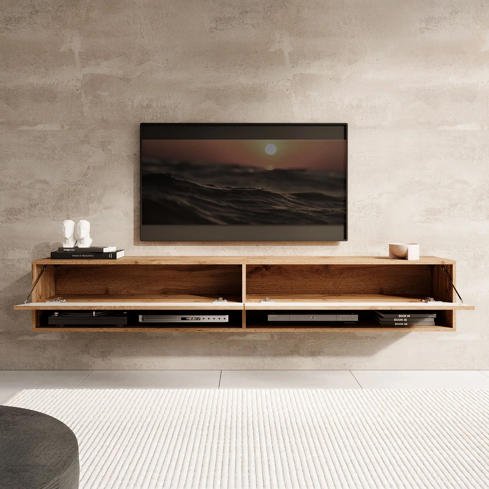 Asino - TV-Meubel - Wave eiken - 180 cm - Image 6