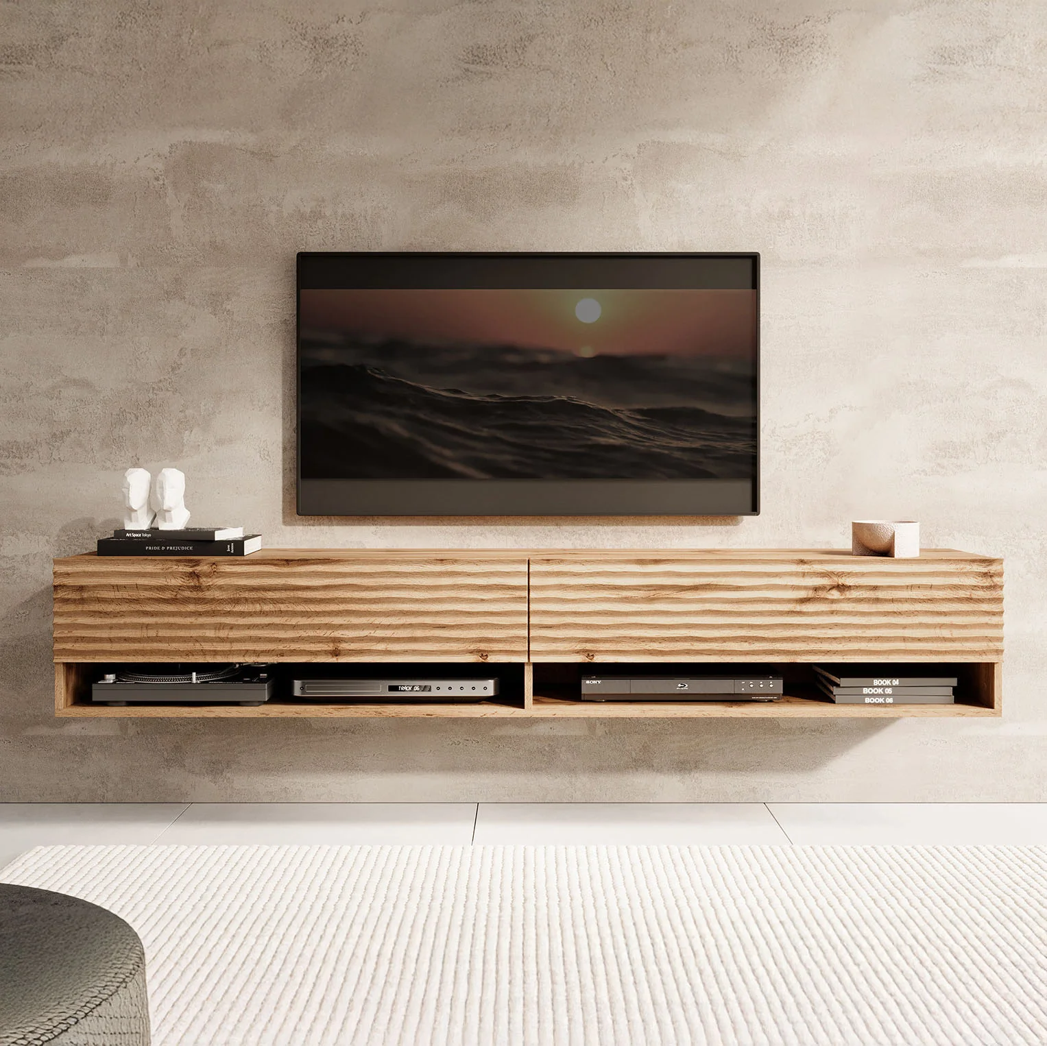 Asino - TV-Meubel - Wave eiken - 180 cm - Image 7