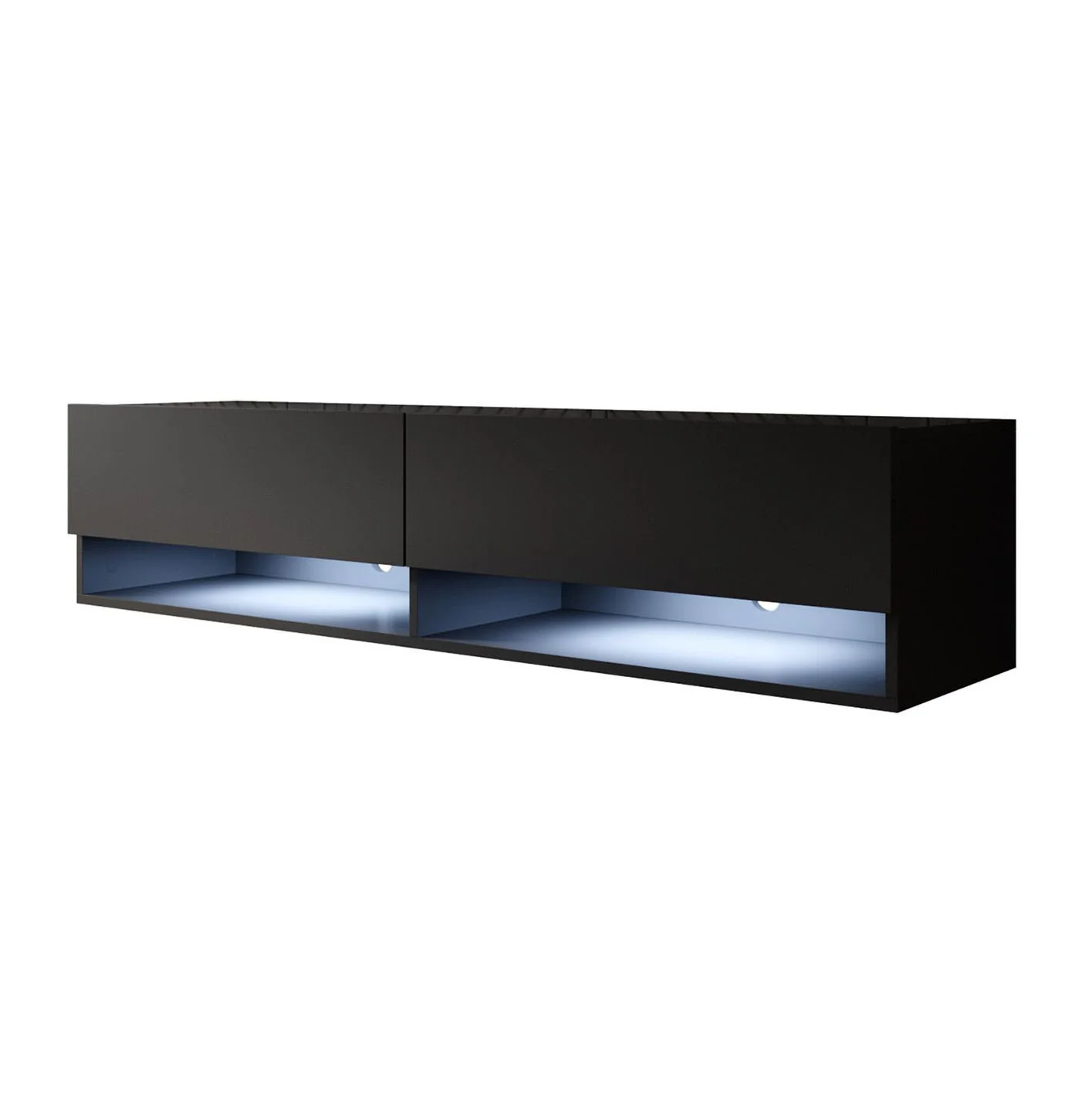 Asino - TV-Meubel met verlichting - Mat zwart - 140 cm - Image 7