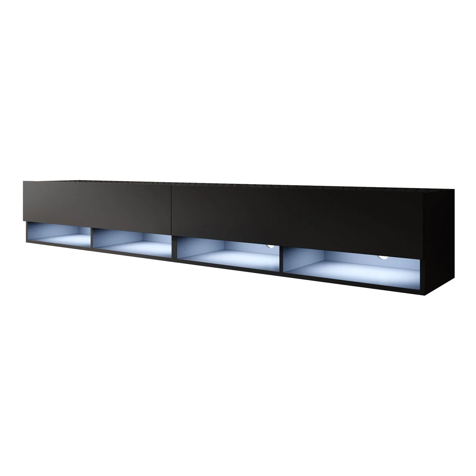 Asino - TV-Meubel met verlichting - Mat zwart - 200 cm - Image 7