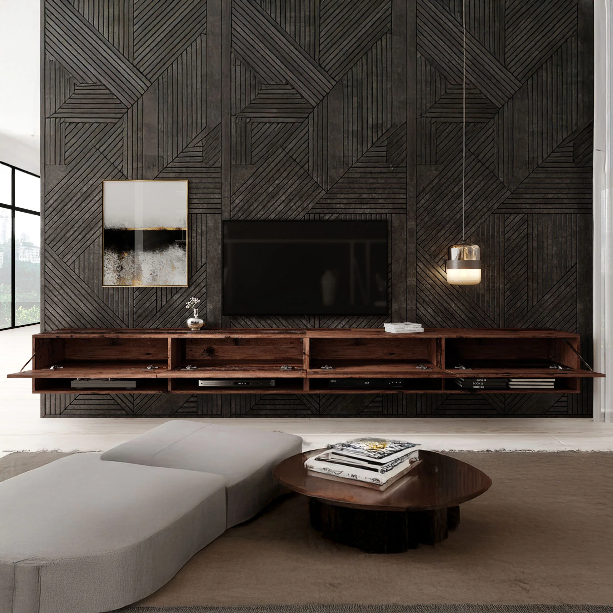 Asino - TV-Meubel  - Old wood  - 280 cm - Image 2