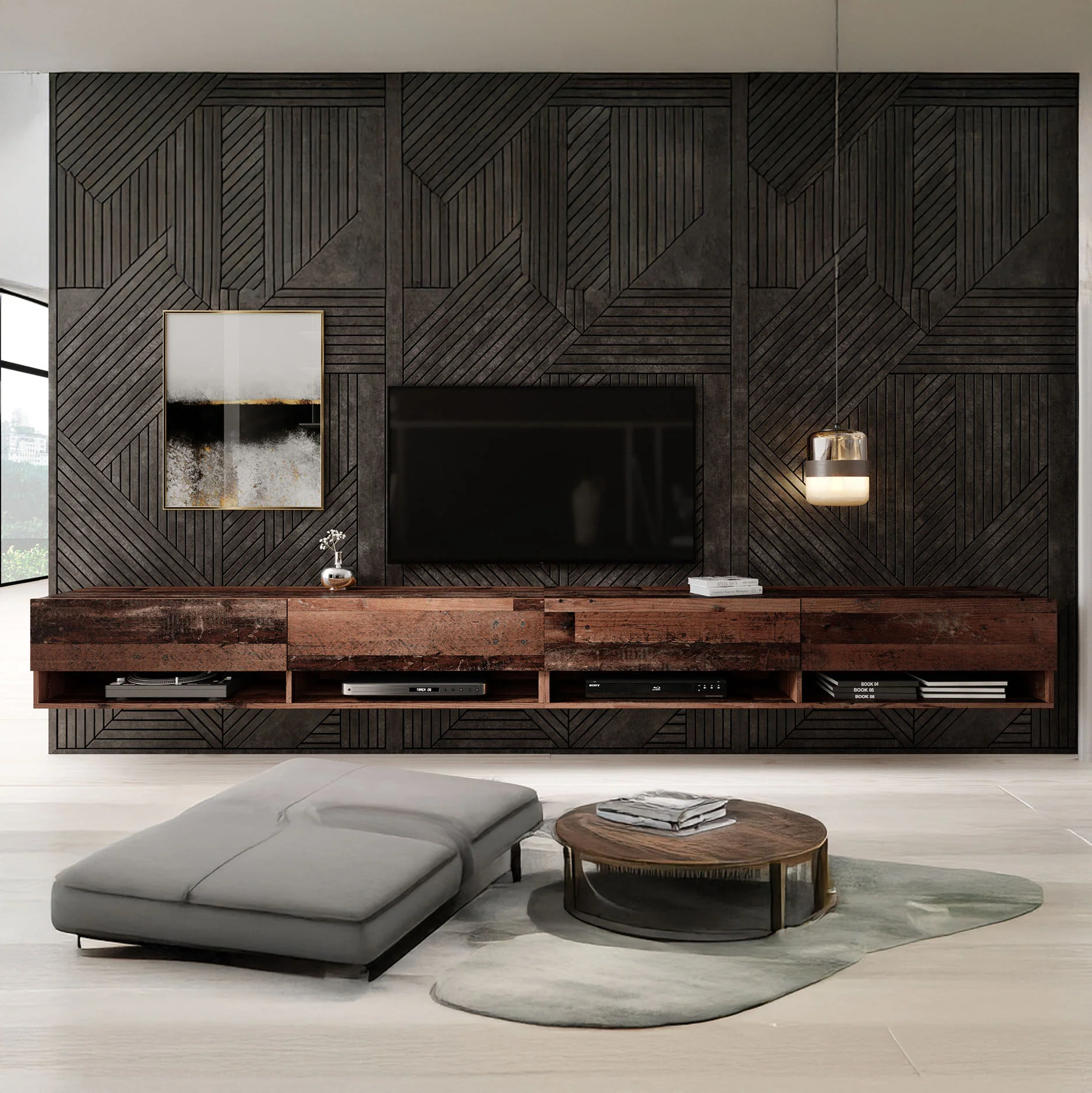 Asino - TV-Meubel  - Old wood  - 280 cm - Image 3
