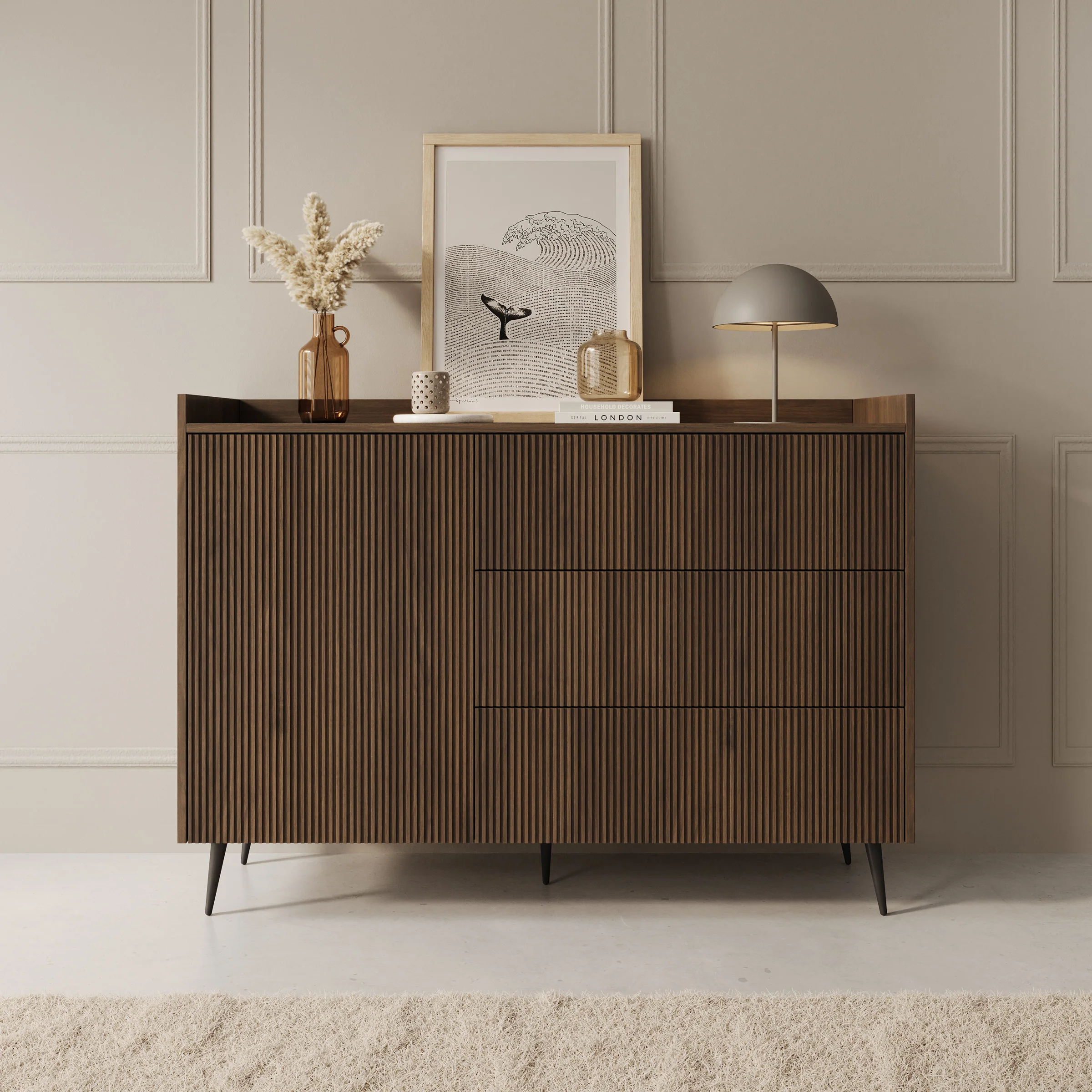 Asty - Dressoir - Donker eiken - 126x41x92 cm - Image 3