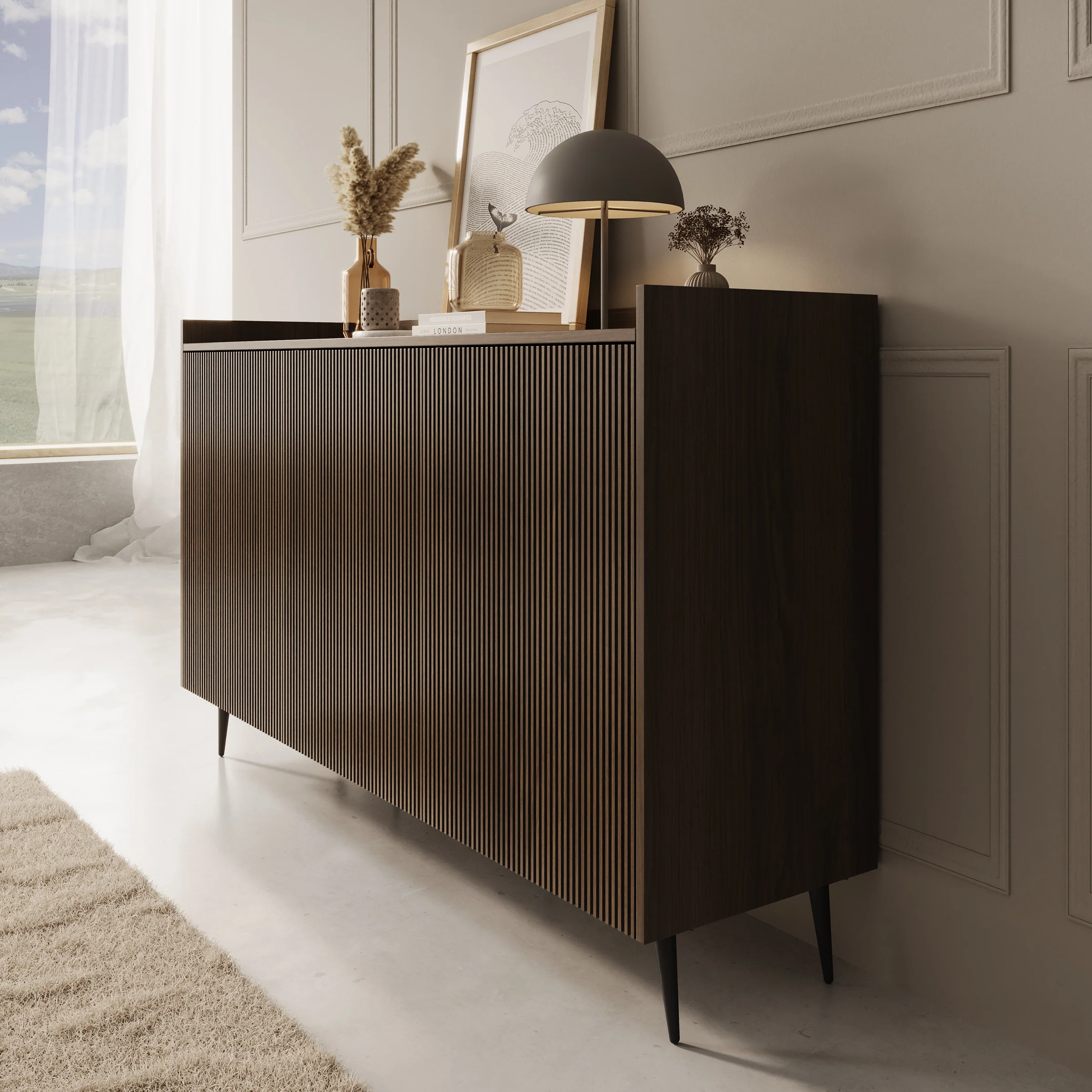 Asty - Dressoir - Donker eiken - 150x41x92 cm - Image 4