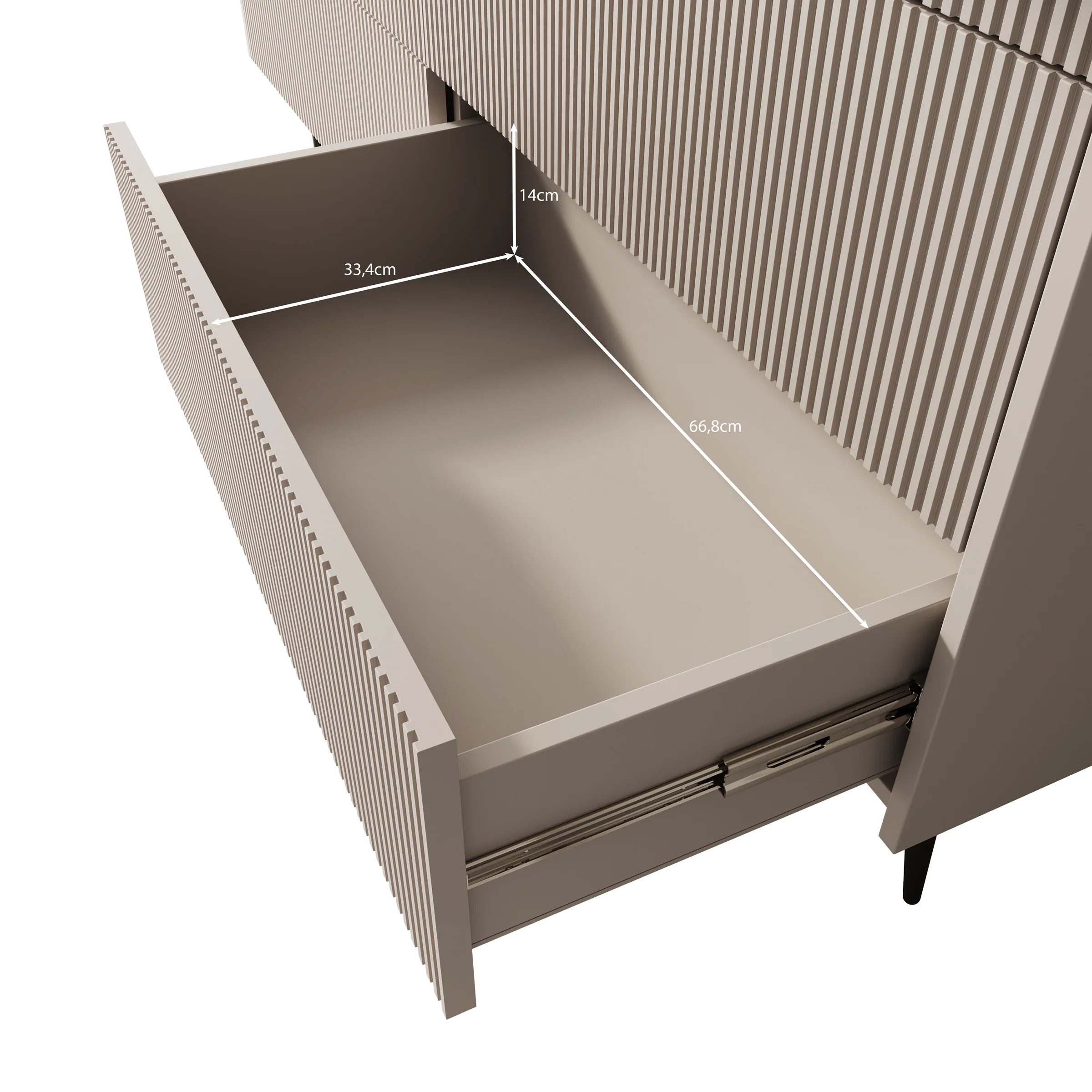 Asty - Ladekast met 6 lades - Beige - 150x41x92 cm - Image 7