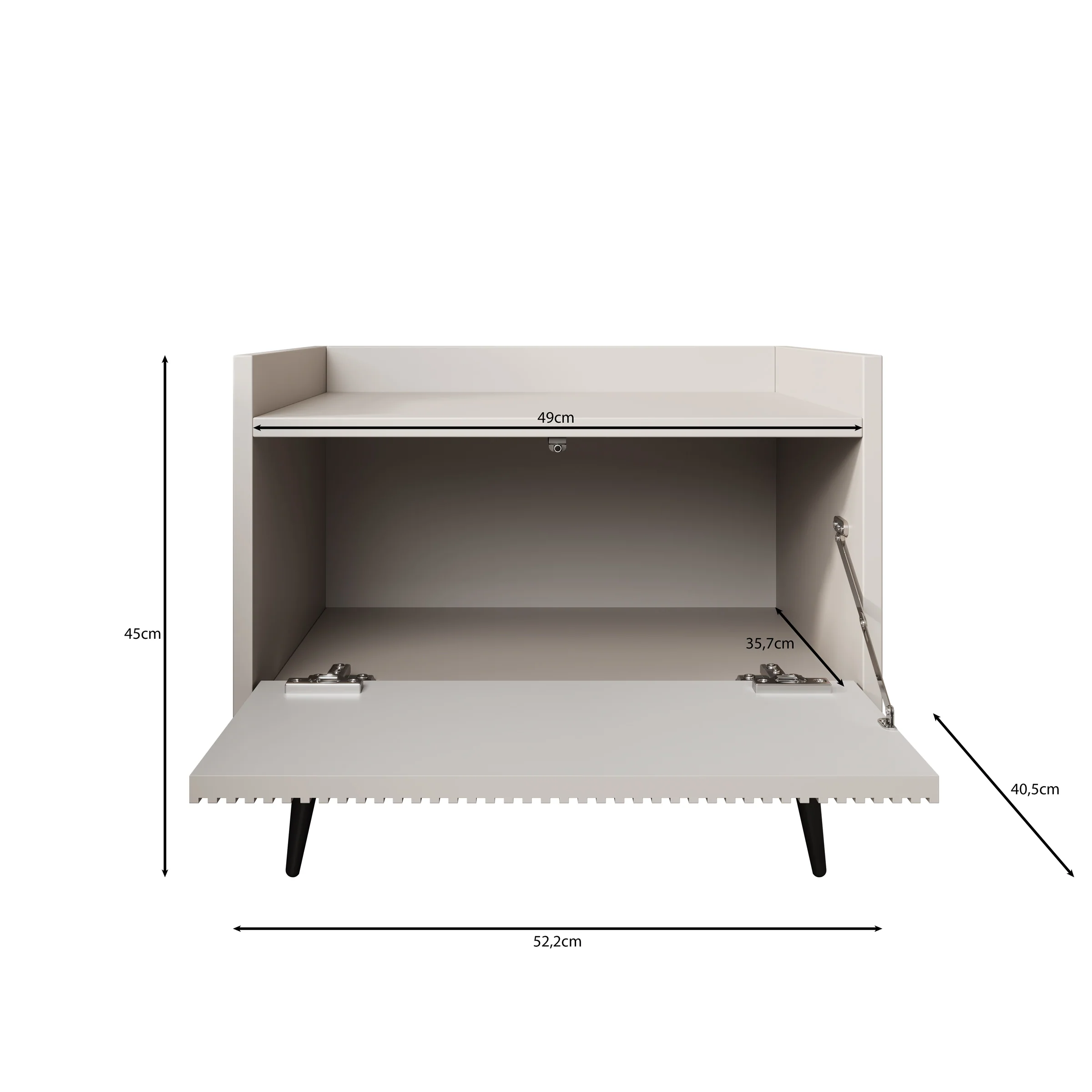 Asty - Nachtkastje - Beige - 52x41x45 cm - Image 5