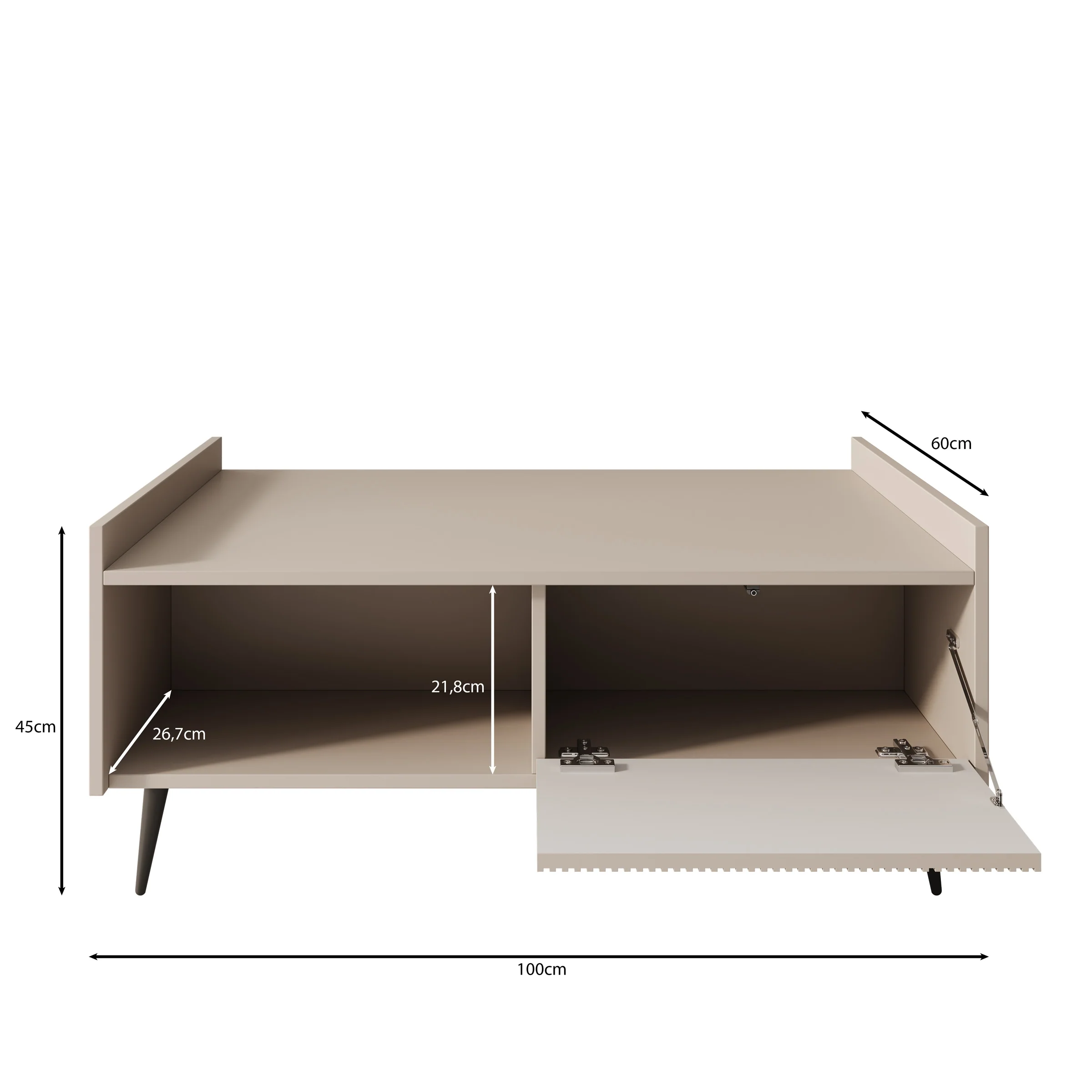 Asty - Salontafel - Donker eiken - 100x60x45 cm - Image 5
