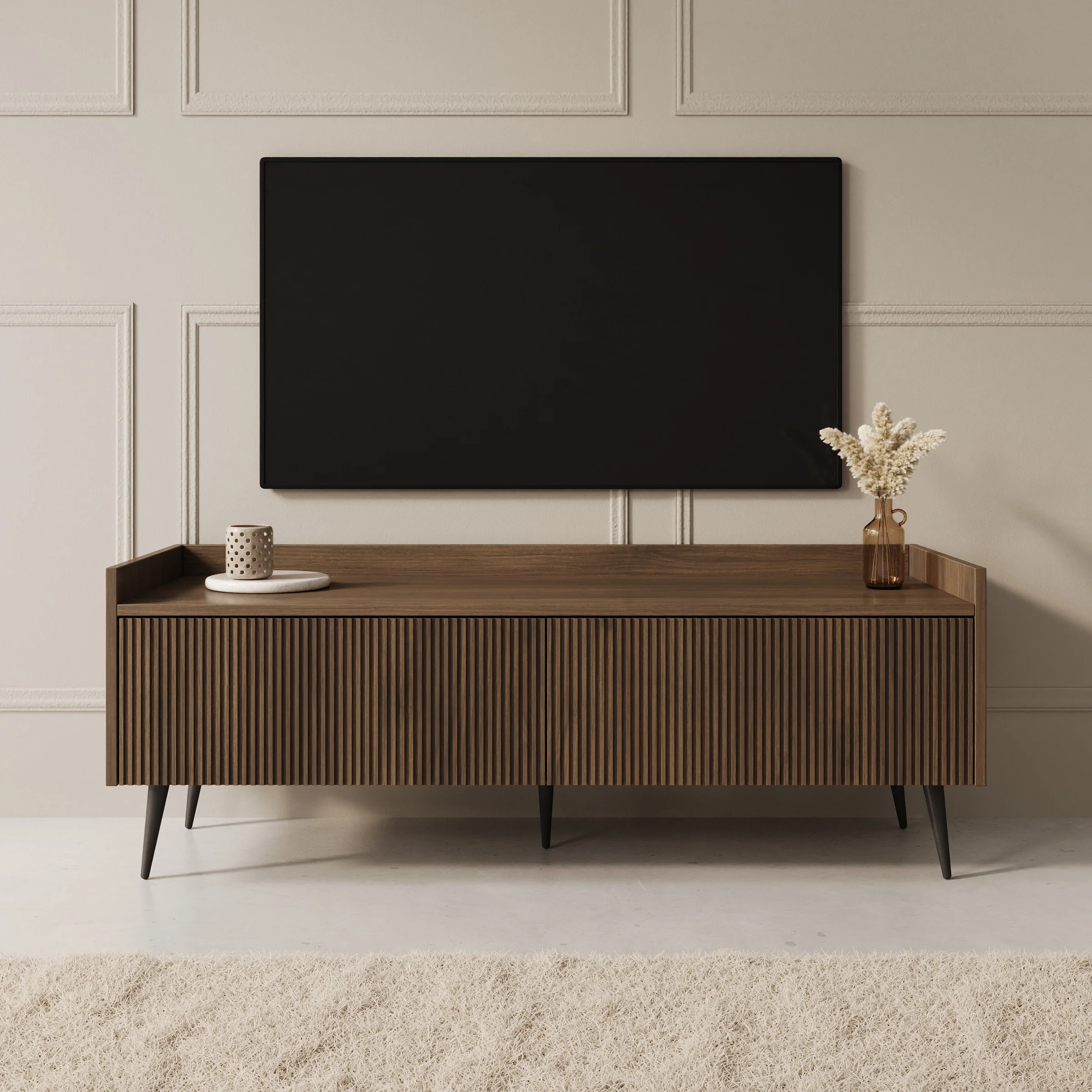 Asty - TV-Meubel - Donker eiken - 121x40x45 cm - Image 3