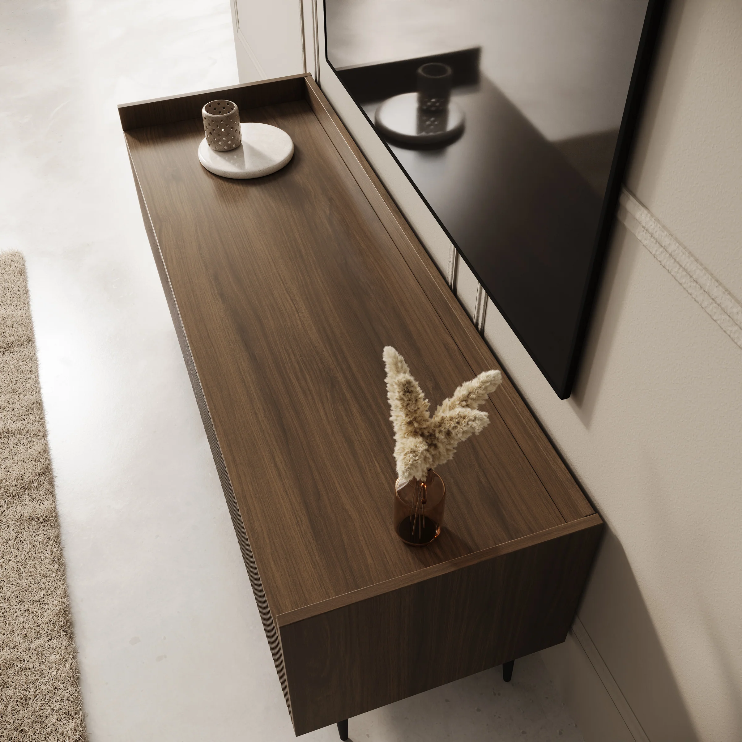 Asty - TV-Meubel - Donker eiken - 121x40x45 cm - Image 5