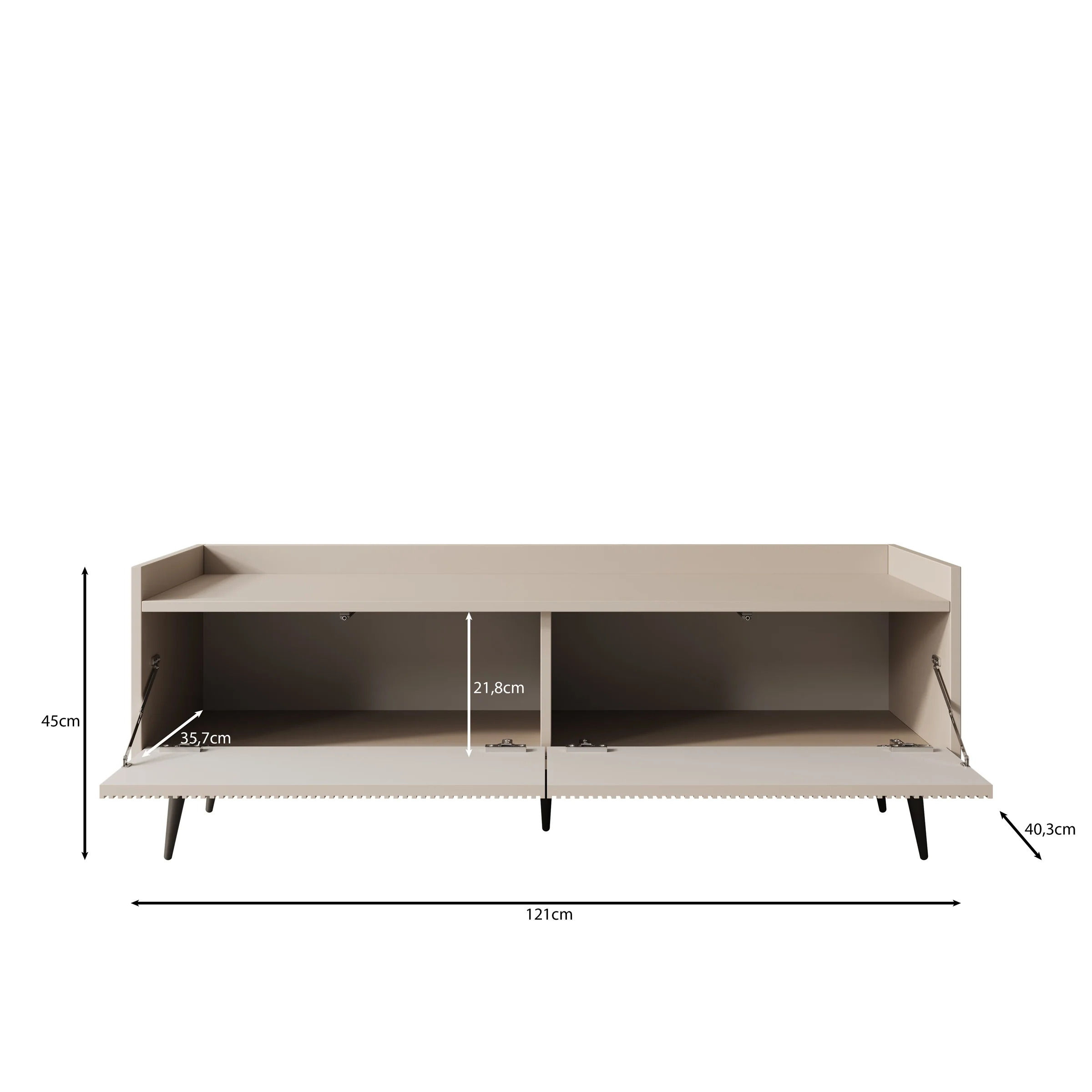 Asty - TV-Meubel - Donker eiken - 121x40x45 cm - Image 6