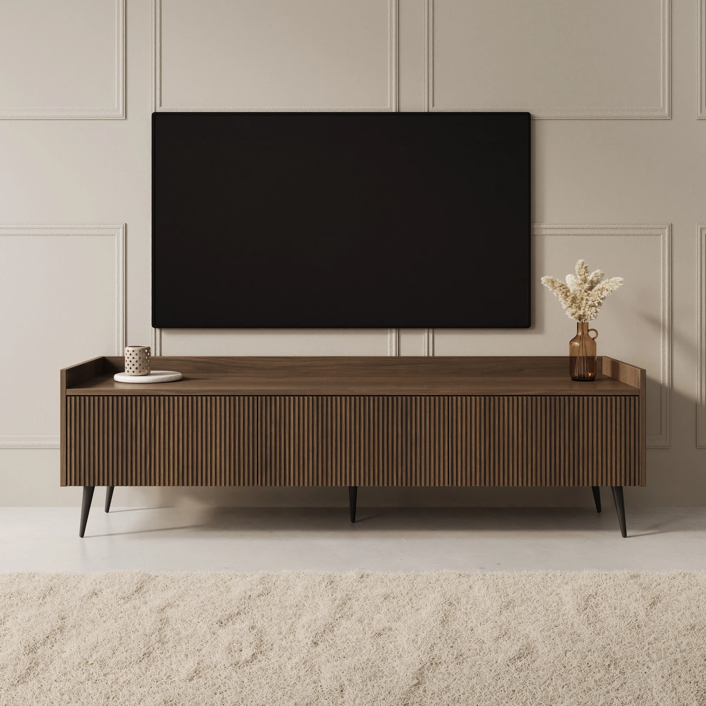 Asty - TV-Meubel - Donker eiken - 150x40x45 cm - Image 3