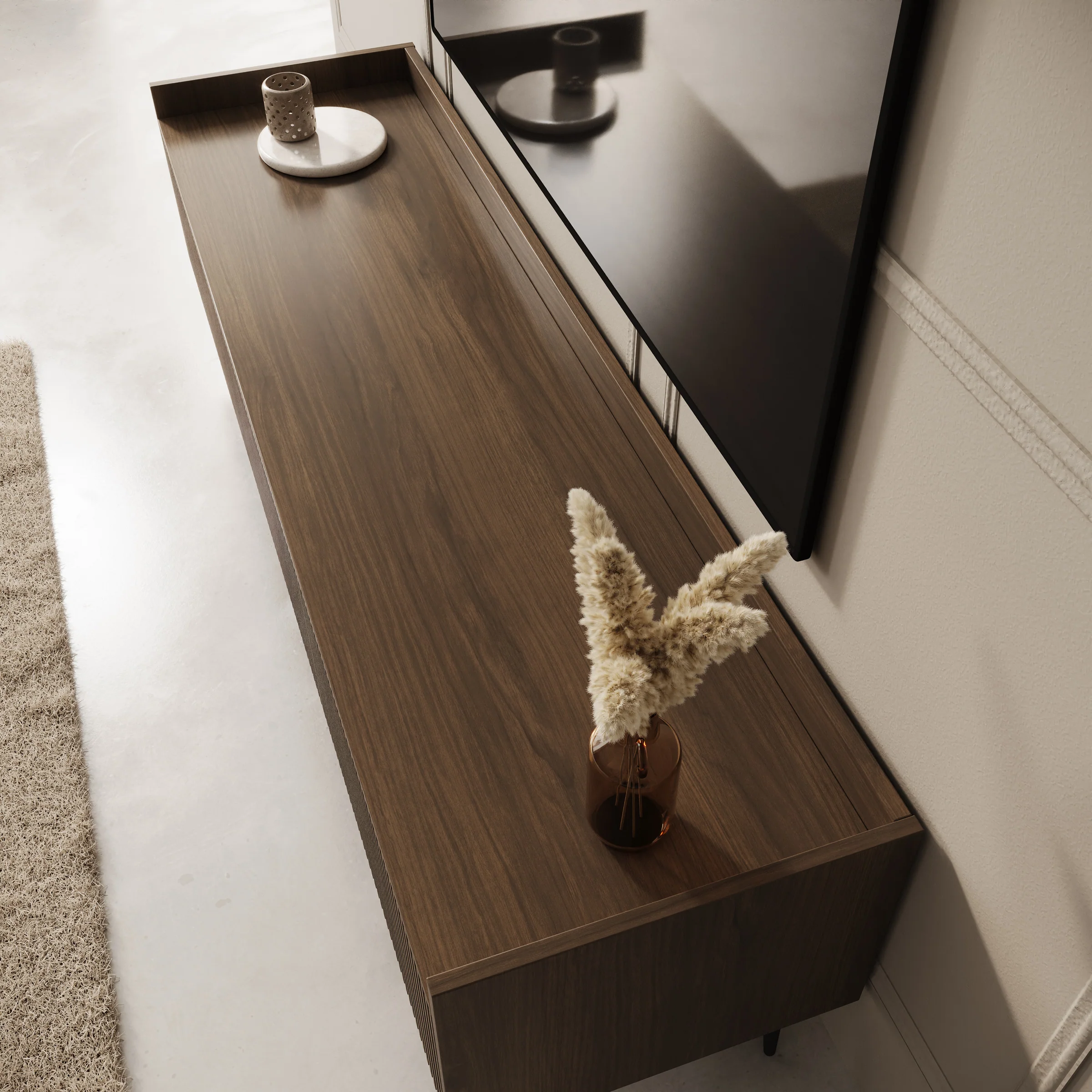 Asty - TV-Meubel - Donker eiken - 150x40x45 cm - Image 5